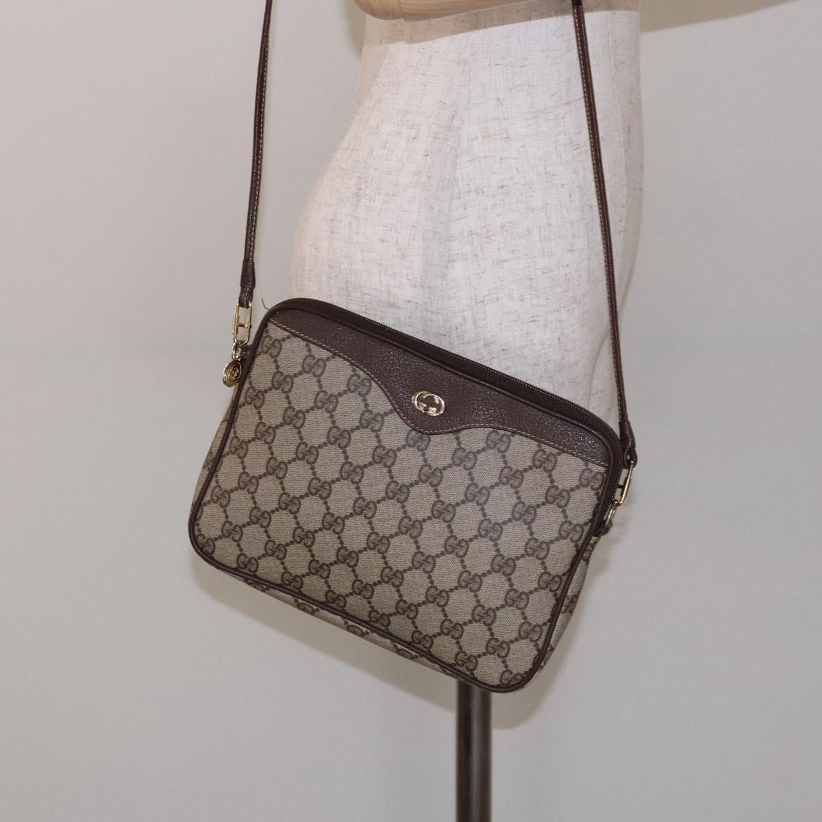 Gucci GUCCI GG Supreme Shoulder Bag Pvc Beige Gold 156 02 068 Size ONE SIZE - 21 Thumbnail