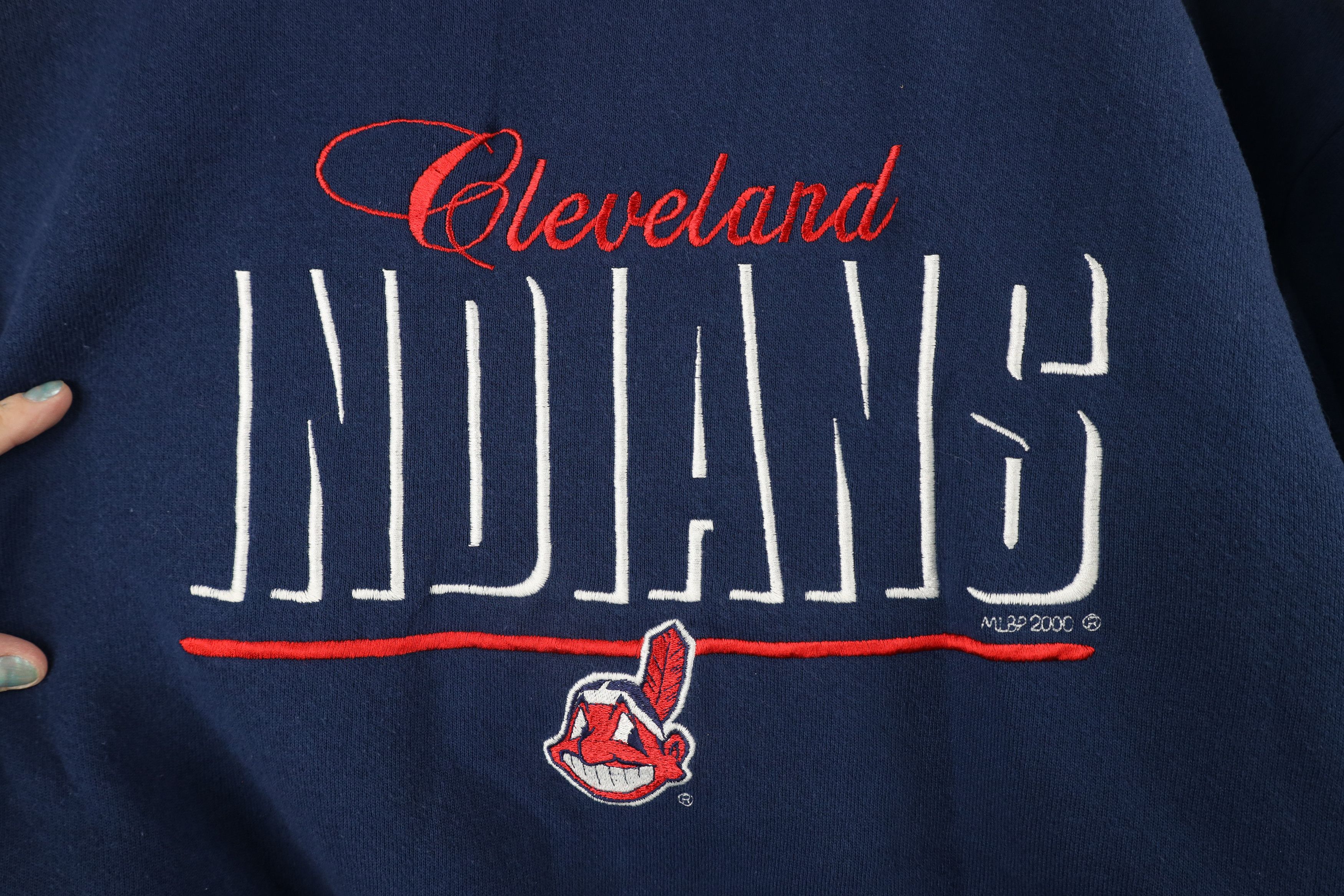 Vintage Vintage Y2K 2000 Chief Wahoo Cleveland Indians Sweatshirt Size ONE SIZE - 4 Thumbnail