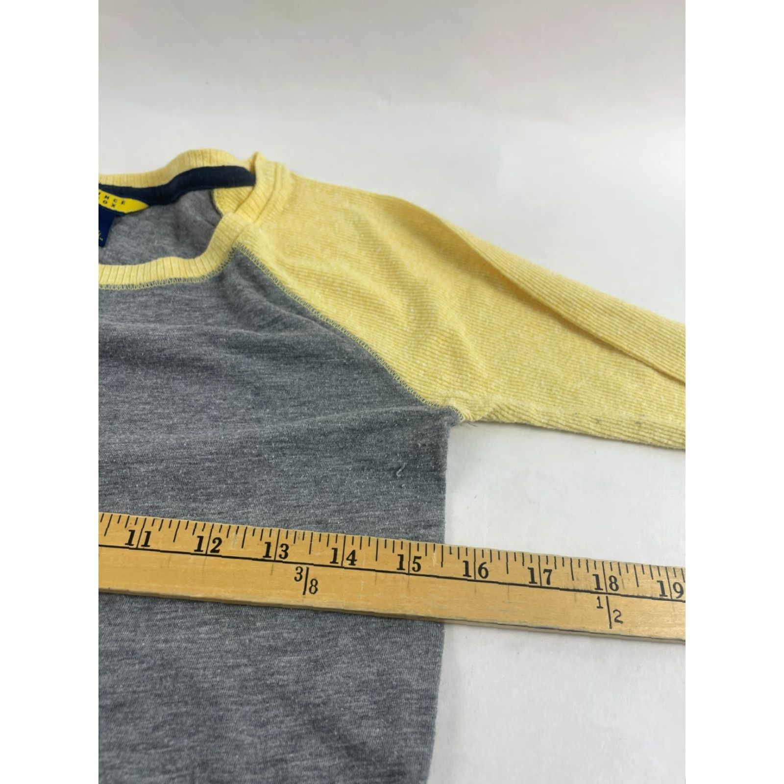 Prince Prince & Fox Shirt Women S Solid Gray Yellow Heather Baseball Top Long Sleeve Size S / US 4 / IT 40 - 2 Thumbnail