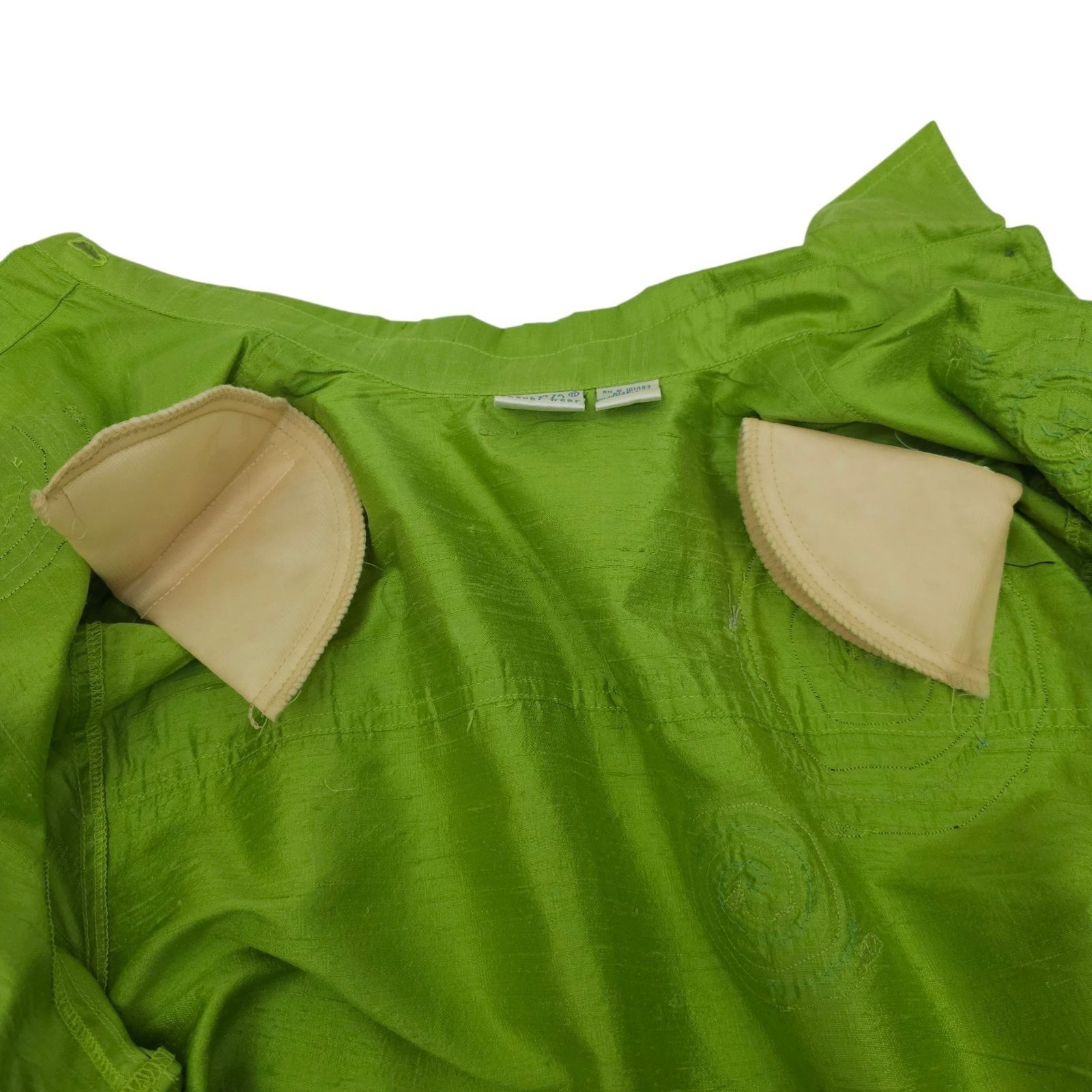 Other Bleu Bayou Jacket Tank 2pc Set L Lime Green Silk Sequin Size L / US 10 / IT 46 - 9 Thumbnail