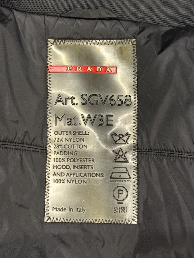 Prada 2000s Prada Linea Rossa Black Padded Jacket Size US S / EU 44-46 / 1 - 7 Thumbnail