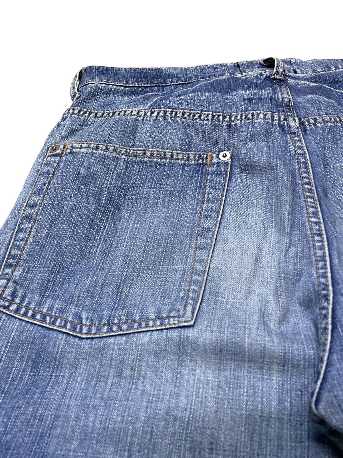 Final Home × Issey Miyake × Zucca Zucca By Issey Miyake Scuba Crotch Button Leg Wash Jeans Size US 31 - 16 Thumbnail