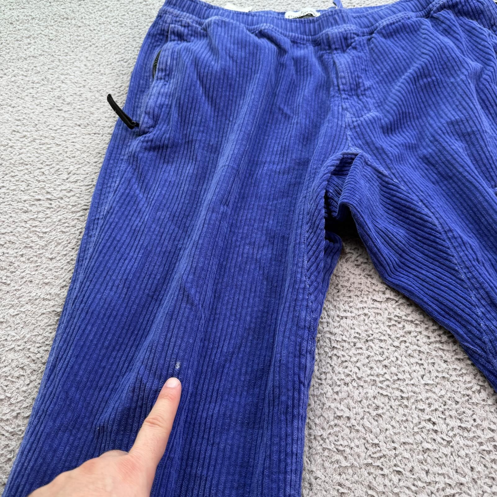 Stone Island Stone Island Blue Corduroy Cargo Pants 38 Drawstring Wide Size US 38 / EU 54 - 9 Thumbnail