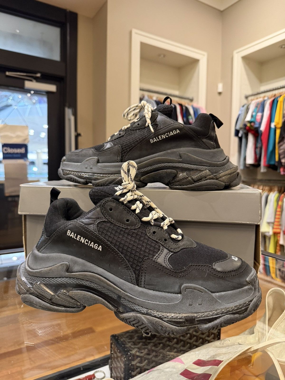 Triple S Clear Sole Black Balenciaga Triple S Sneaker Clear Sole