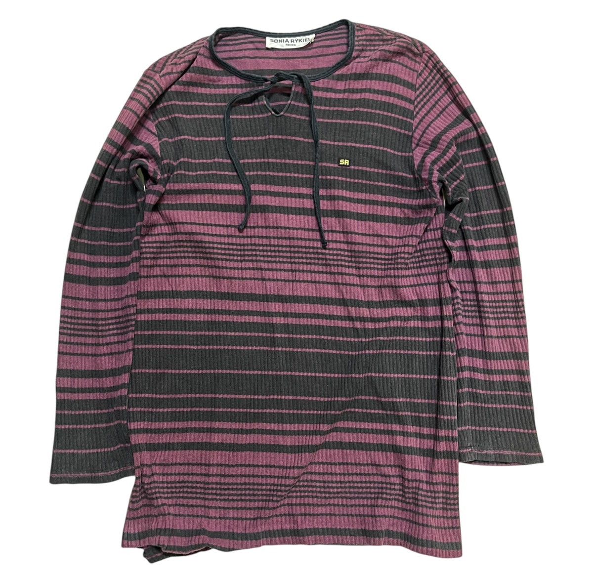 Sonia Rykiel Vintage Rare Sonia Rykiel Ribbed T Shirt Size S / US 4 / IT 40 - 1 Thumbnail