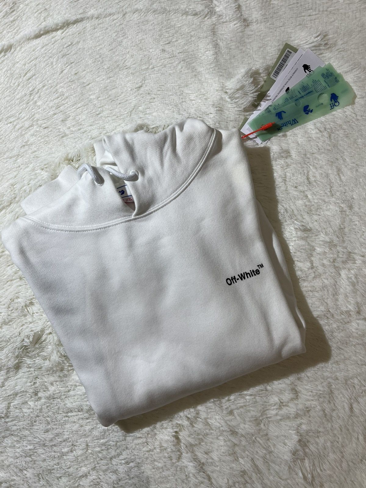 Off-White Off-White Oversized White Black Hoodie Size US S / EU 44-46 / 1 - 1 Thumbnail