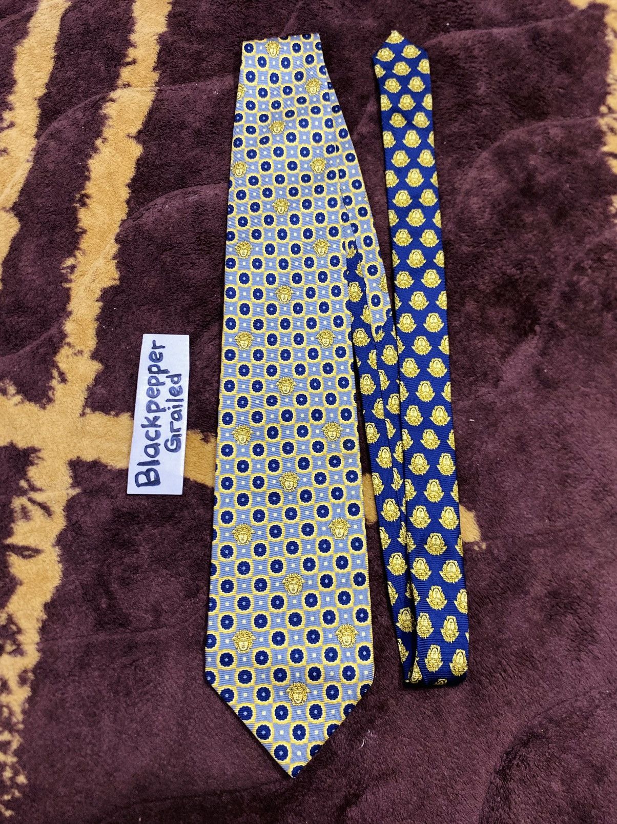 Versace Gianni Versace Medusa Logo Silk Tie Luxury Italy Size ONE SIZE - 3 Thumbnail