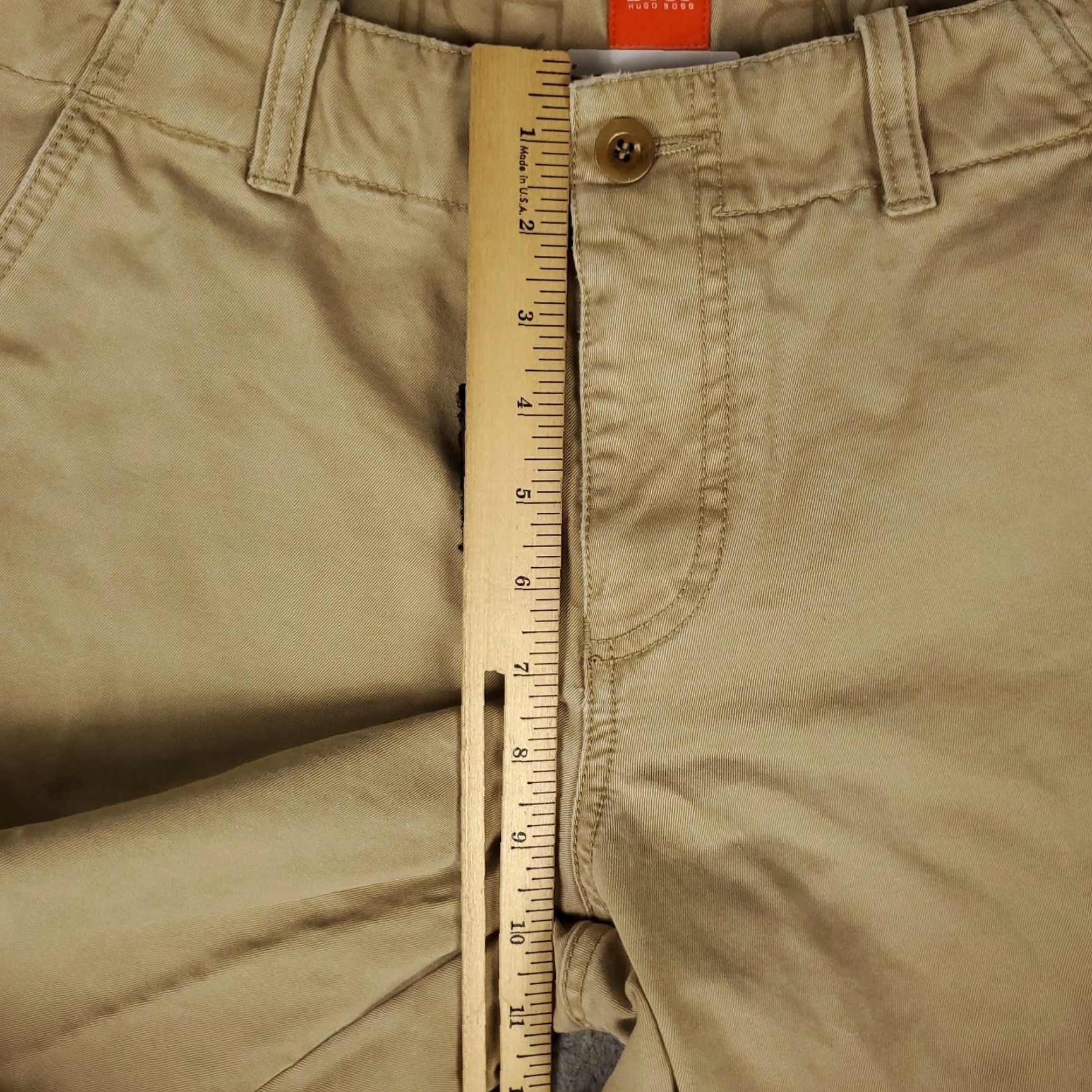 Hugo Boss HUGO BOSS Pants Mens 32 Chino Regular Brown 5-Pocket Flat Front Cotton Blend Inseam 31" Slim Straight Mens Size US 32 / EU 48 - 6 Thumbnail
