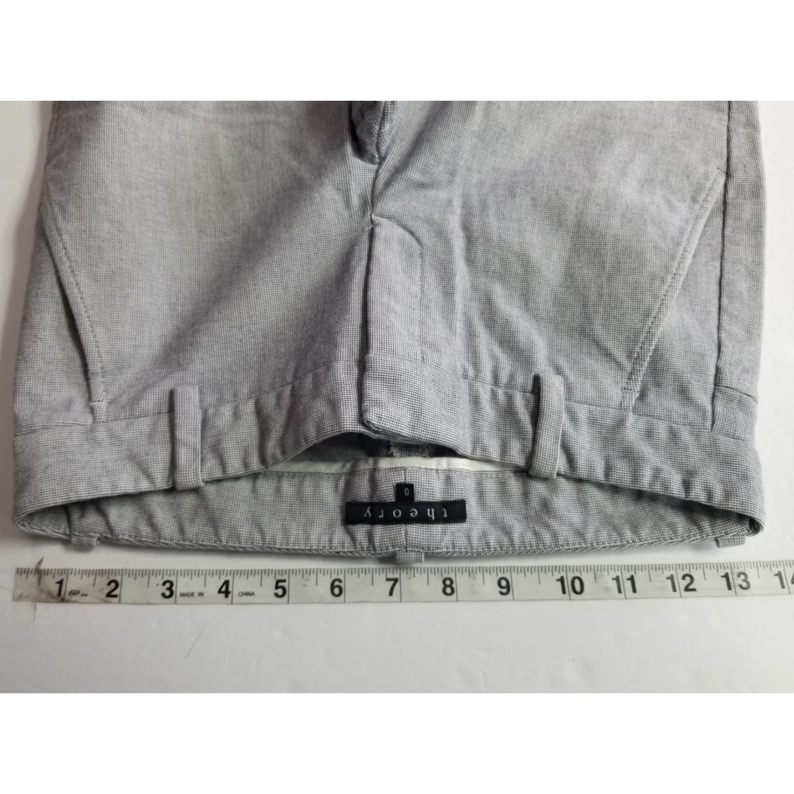 Theory Theory Gray Women Pants Chino Slacks Size 0 Career Wear Low Mid Rise Straight Leg Women Size 25" / US 0 / IT 36 - 3 Thumbnail