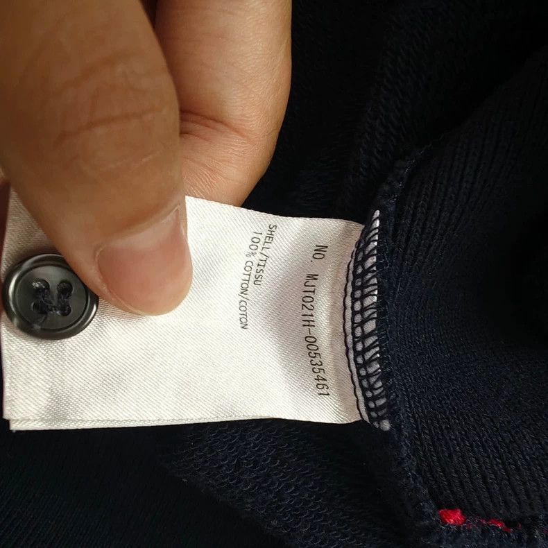 Thom Browne Thom Browne Dark blue hoodie with round collar Size US M / EU 48-50 / 2 - 7 Thumbnail
