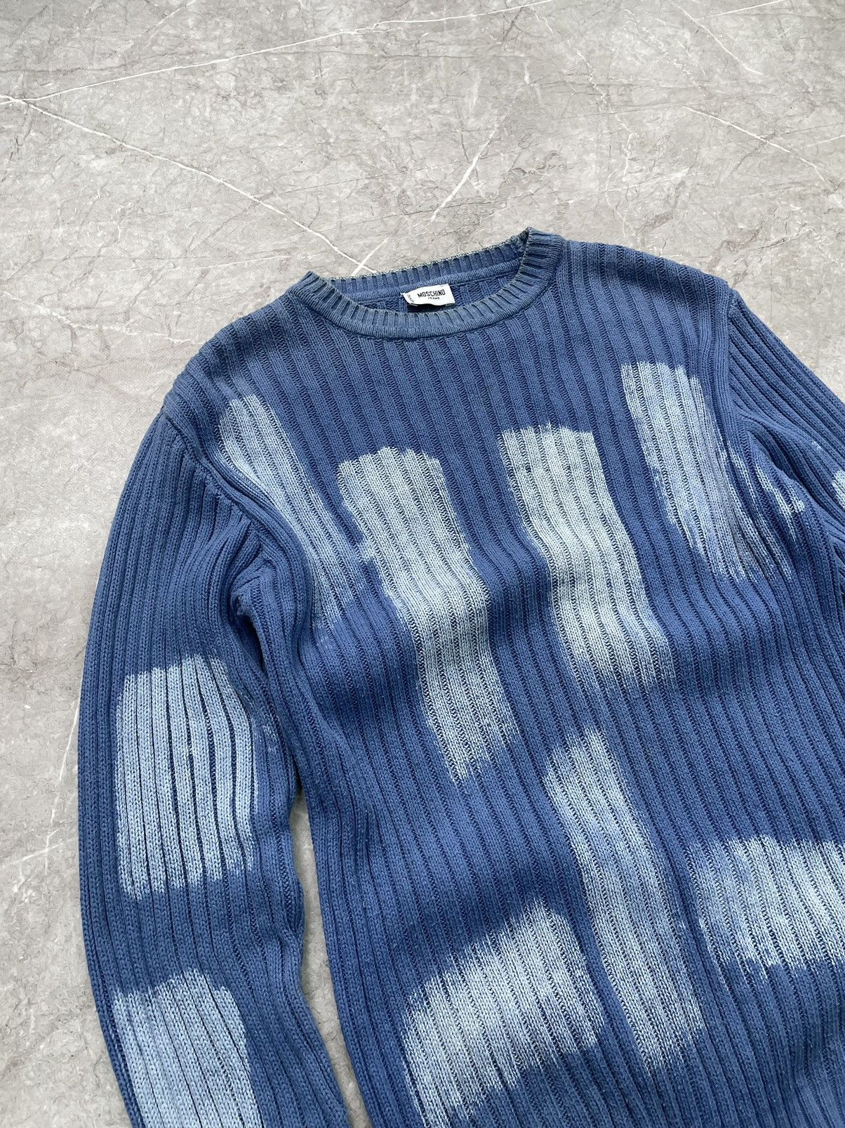 Hysteric Glamour × If Six Was Nine × Moschino Vintage Avant Garde Sweater zip striped ribbed Japanese y2k Size US L / EU 52-54 / 3 - 4 Thumbnail