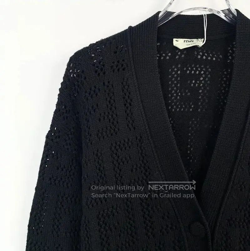 Fendi Fendi Black Cotton Women's Cardigan . Size XS / US 0-2 / IT 36-38 - 3 Thumbnail