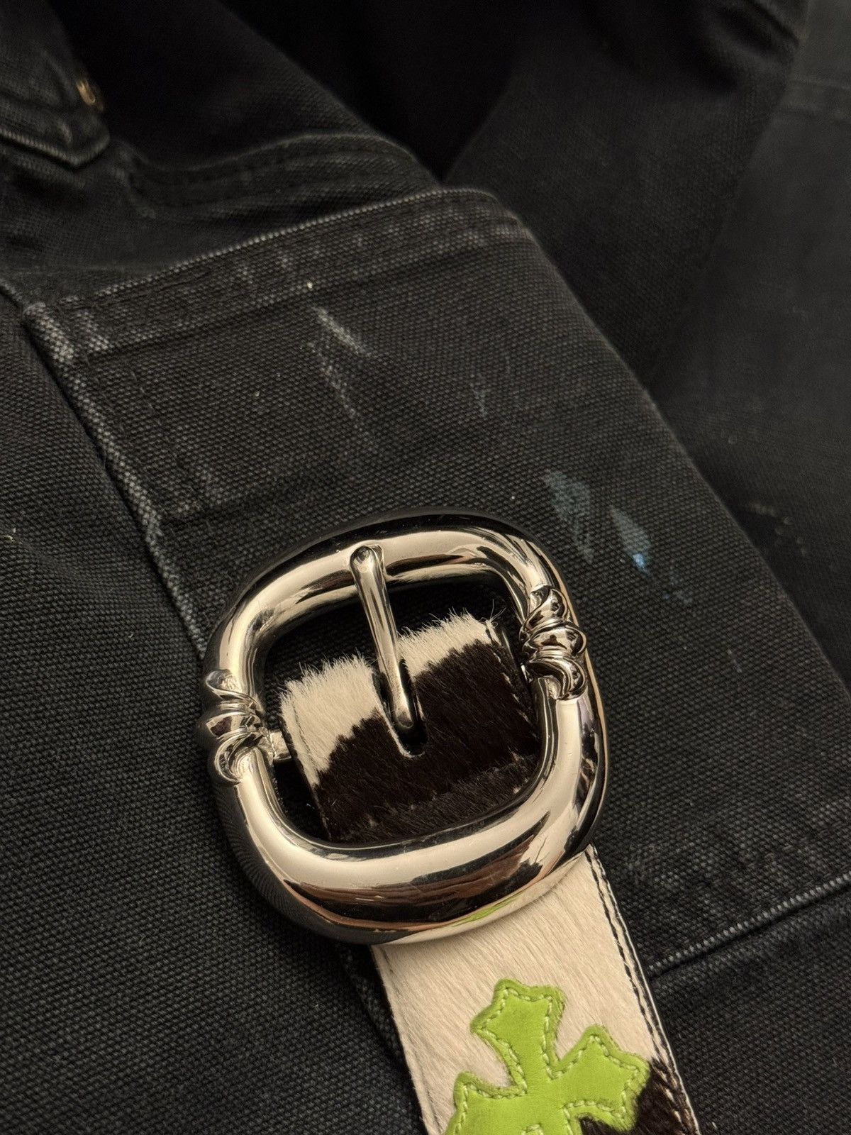 Chrome Hearts Chrome Hearts Green Patches Zebra Gunslinger Belt Size 34 - 10 Thumbnail