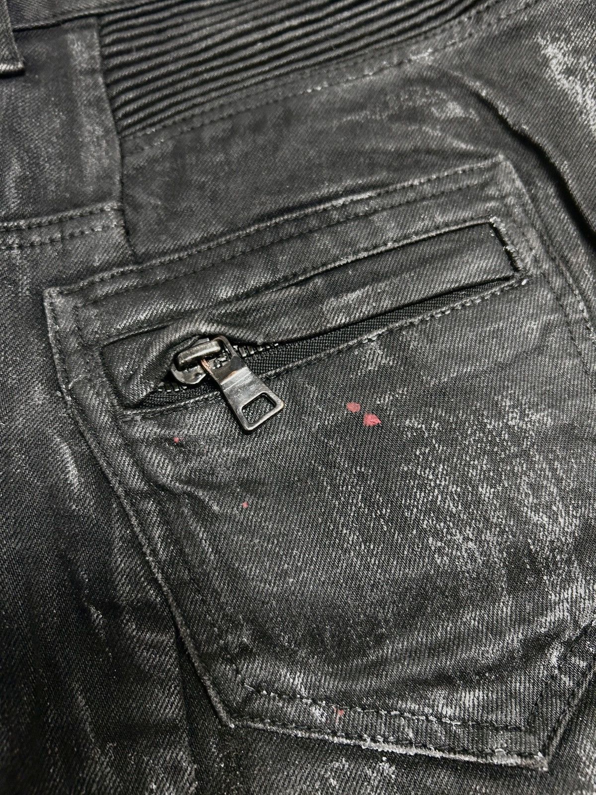Balmain SS2014 Banana Cut Waxed Denim Size US 32 / EU 48 - 10 Thumbnail