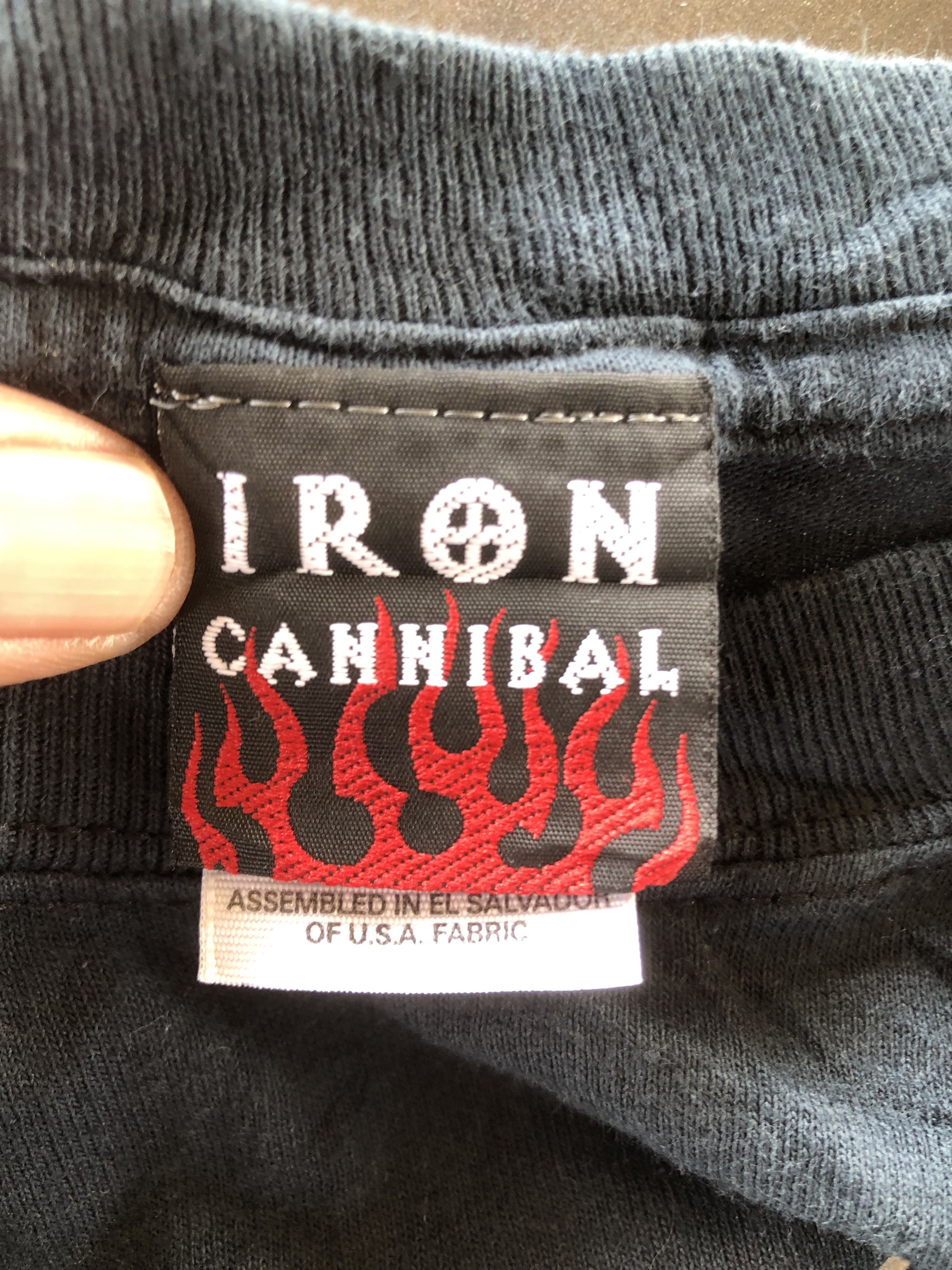 Harley Davidson RARE Vintage Y2K Iron Cannibal Choopers Flaming Tee Size US L / EU 52-54 / 3 - 8 Thumbnail