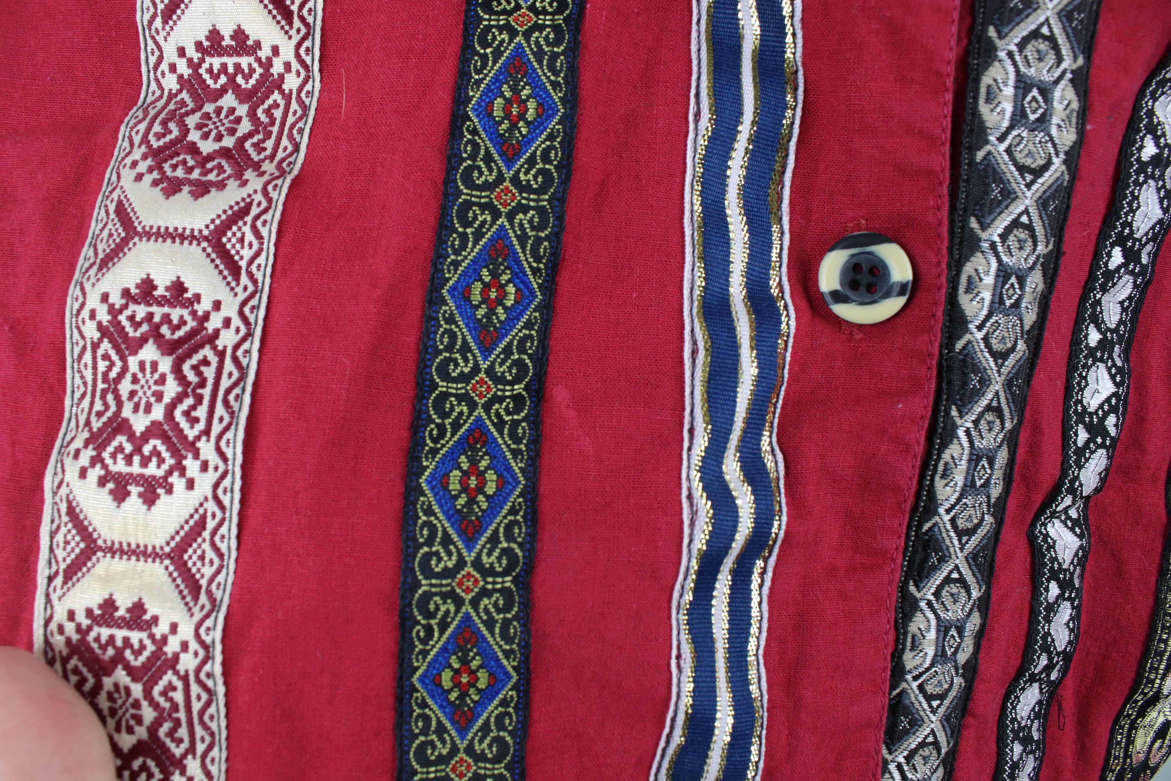 Vintage Vintage 90s Streetwear Geometric Tapestry Vest Jacket Size L / US 10 / IT 46 - 4 Thumbnail