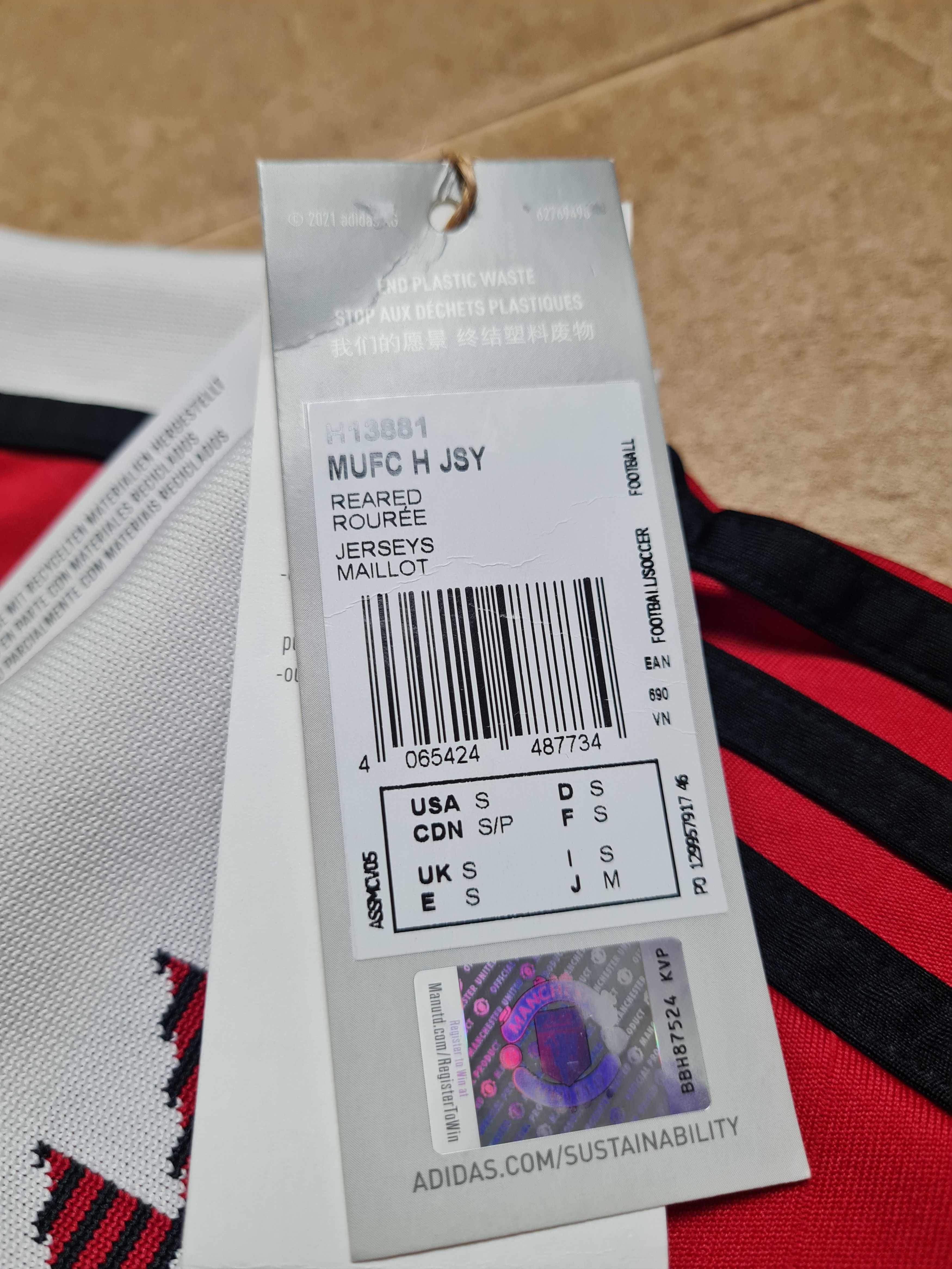 Adidas SHIRT ADIDAS MANCHESTER UNITED 2022/2023 SOCCER JERSEY Size US S / EU 44-46 / 1 - 7 Thumbnail