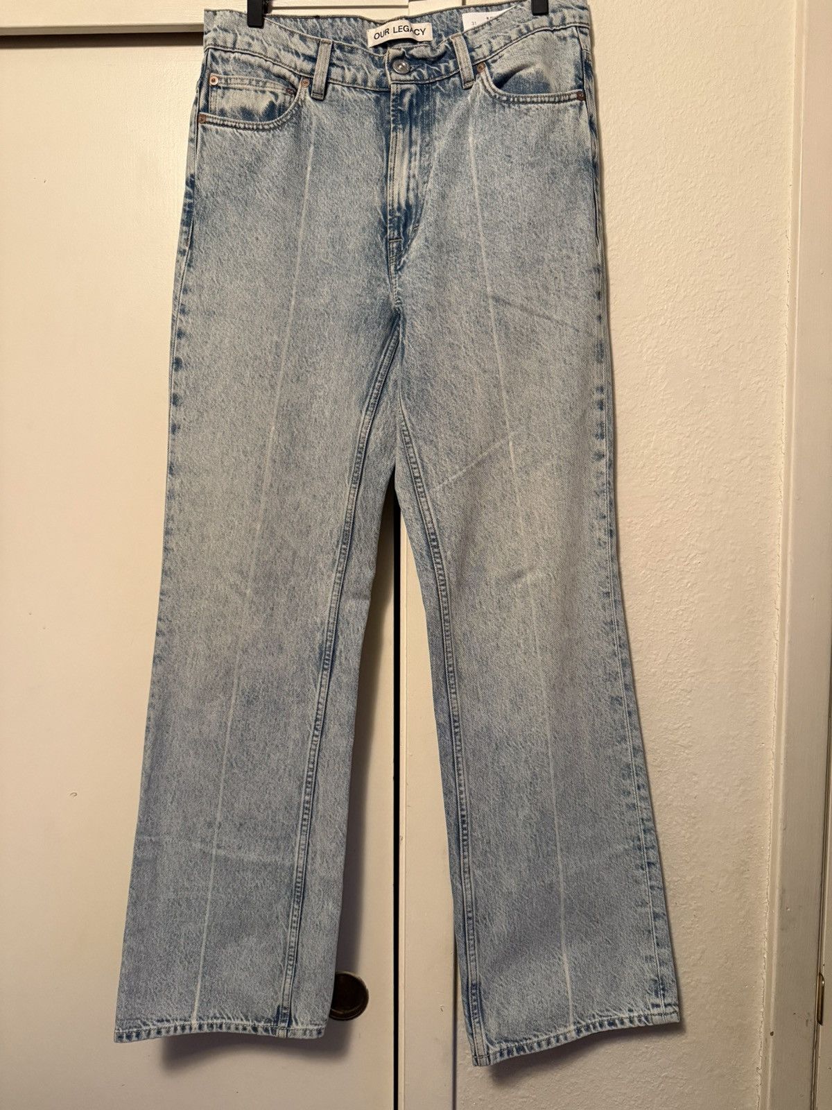 Our Legacy Our Legacy 70's Cut Bleach Crease Denim | Grailed