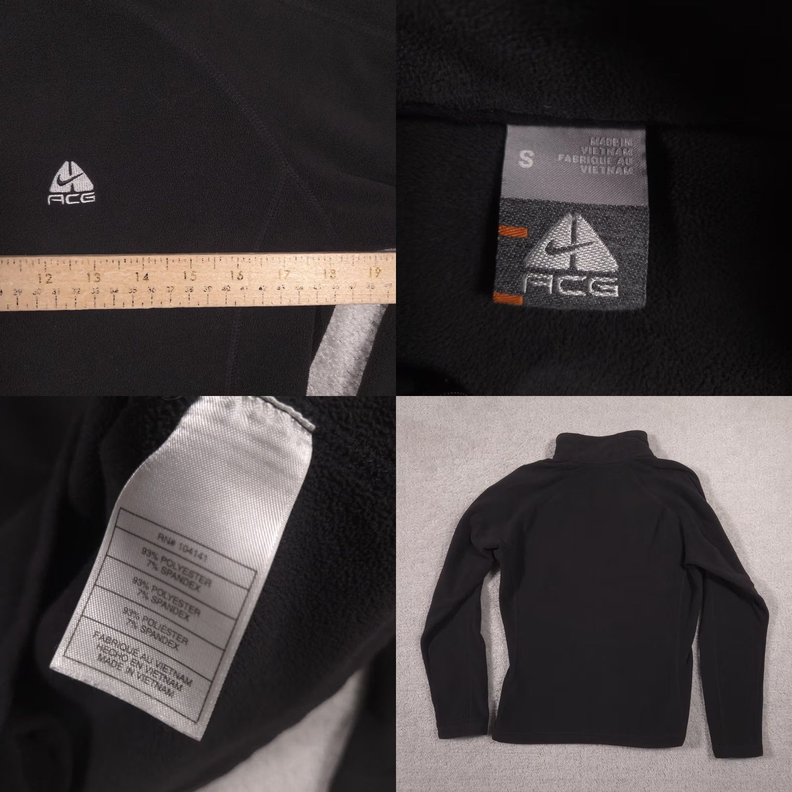 Nike Nike ACG Pullover Womens Small Black Fleece 1/4 Zip Mock Neck Athletic Top Size S / US 4 / IT 40 - 8 Thumbnail