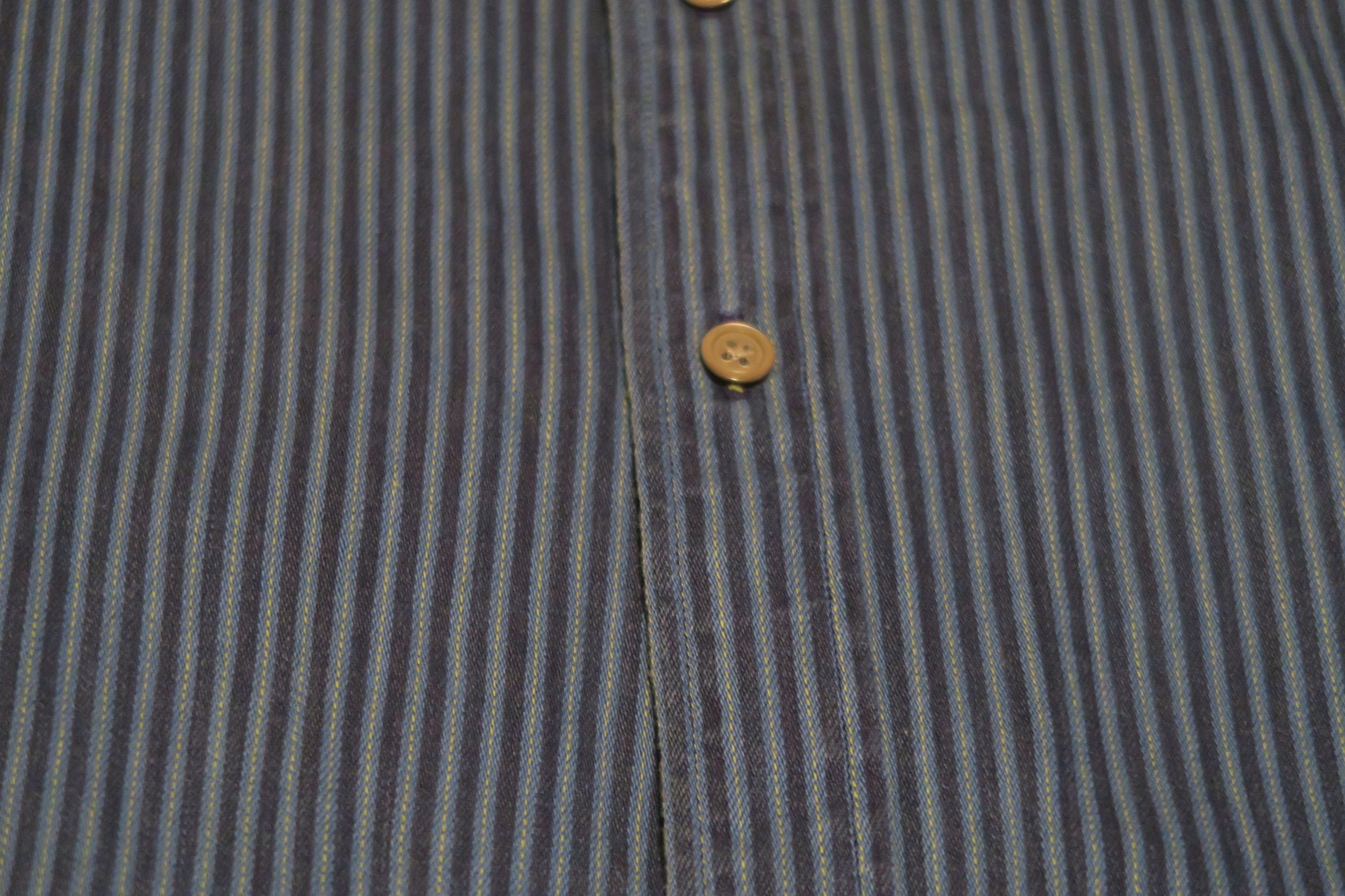 Club Room × Vintage Club Room Thick 7.5 oz Denim Railroad Striped Button Shirt Size US L / EU 52-54 / 3 - 2 Thumbnail