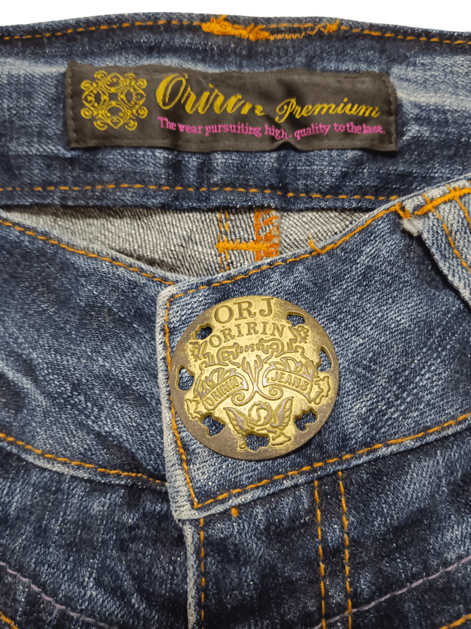 Japanese Brand 🔥Oririn🔥 Thunder Whiskers Embroidery Skinny Flare Jeans Size 28" / US 6 / IT 42 - 14 Thumbnail