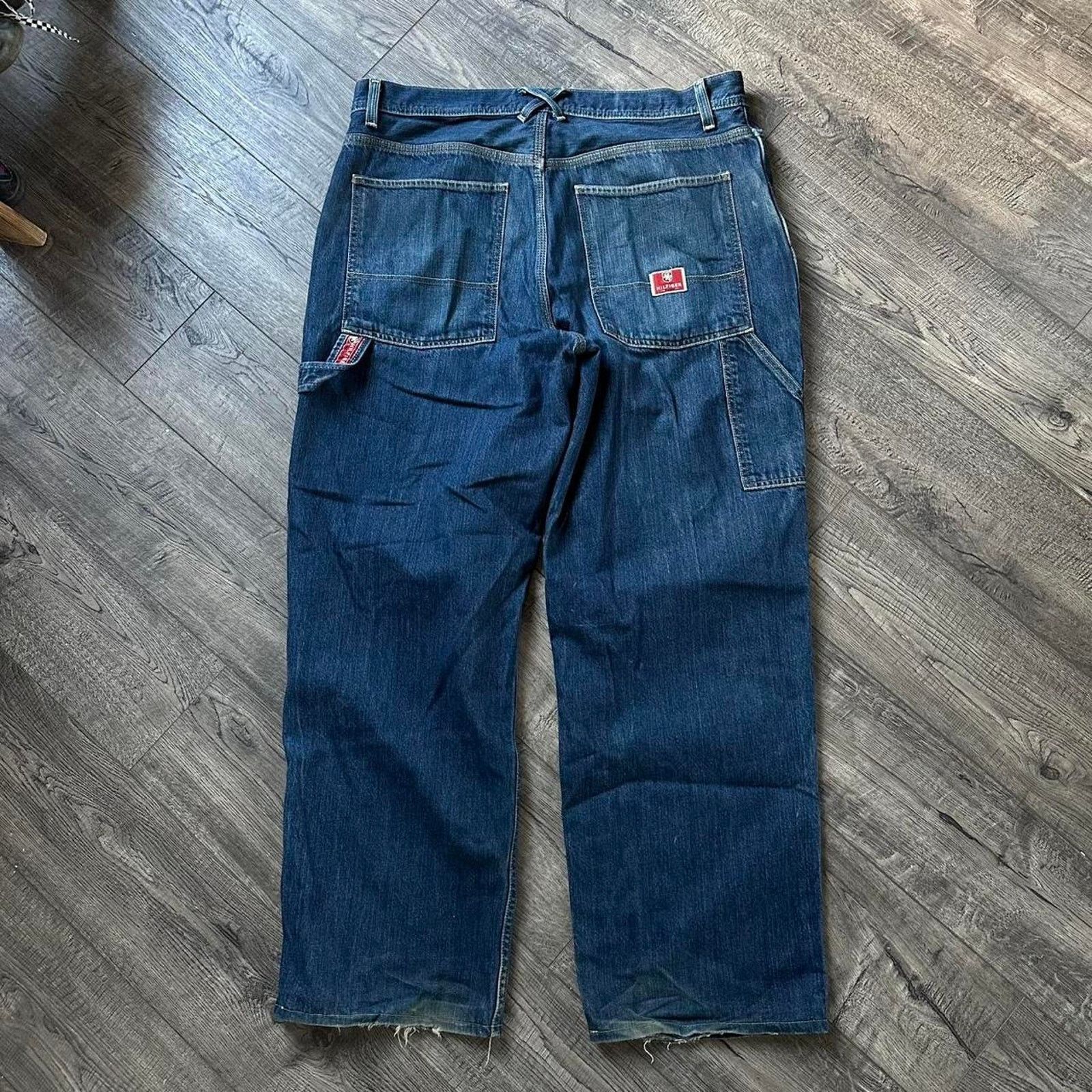 Tommy Hilfiger Vintage Y2K Dark Denim Baggy Tommy Hilfiger Carpenter Jeans Size US 38 / EU 54 - 7 Thumbnail