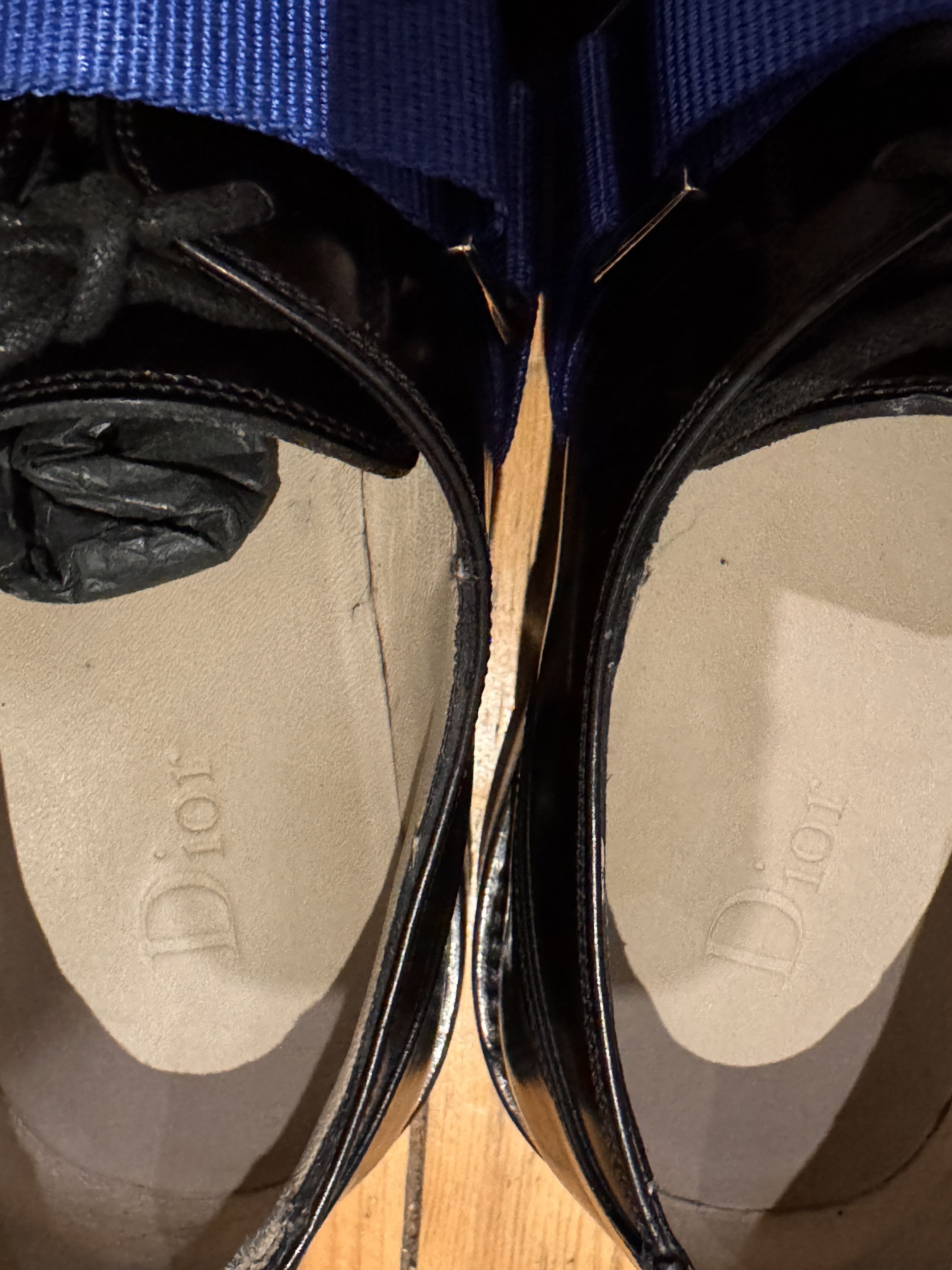 Dior DIOR HOMME H965 Derby Black Shoes with Blue belting EU39 Size US 6 / EU 39 - 7 Thumbnail