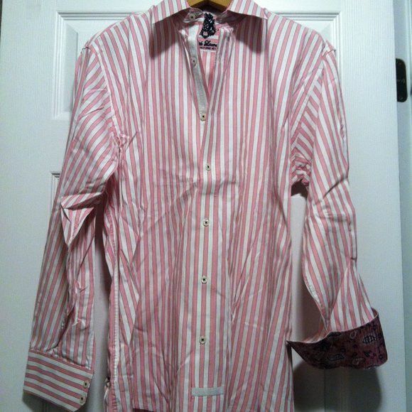 English Laundry ENGLISH LAUNDRY PINK 100%COTTON CASUAL SHIRT SIZE: 17/34-35 Size US XL / EU 56 / 4 - 4 Thumbnail