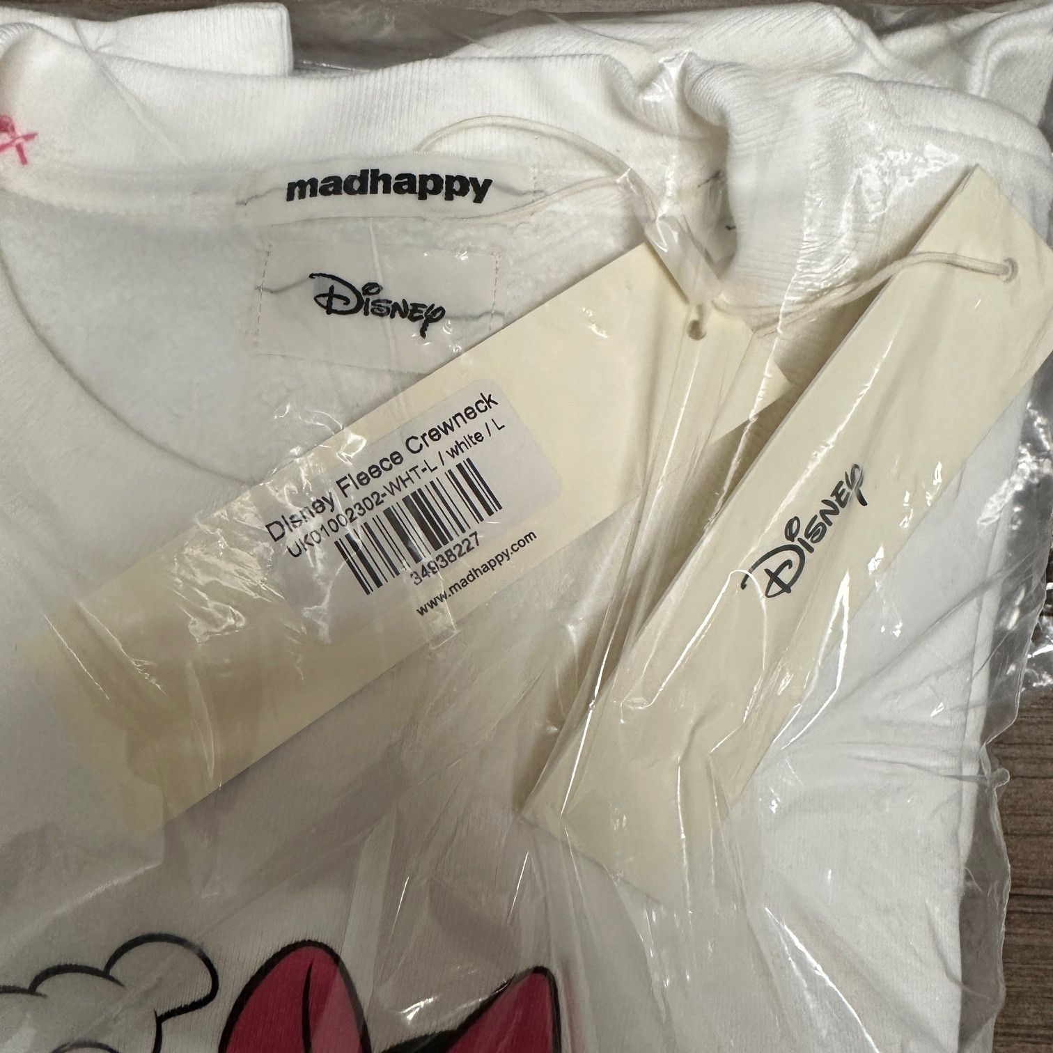 Madhappy Madhappy x Disney Minnie Mouse Fleece Crewneck White Large Size L / US 10 / IT 46 - 3 Thumbnail