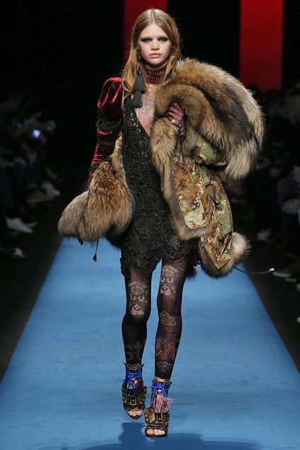 Dsquared2 F/W 2016 RUNWAY RACCOON FUR CAMO COAT Size S / US 4 / IT 40 - 1 Thumbnail