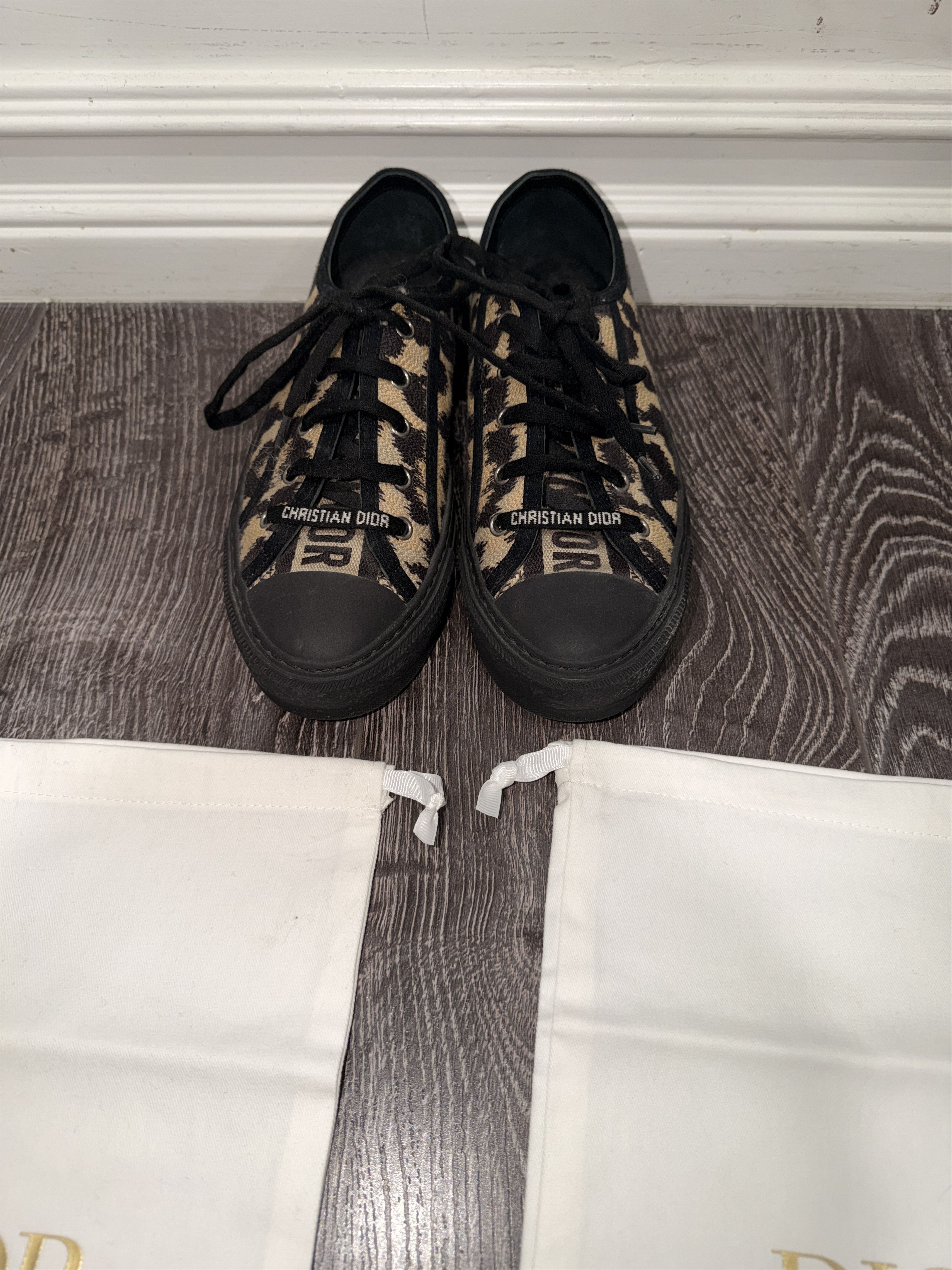 Dior Dior Walk'N'Dior Black Beige Leopard Size US 8 / IT 38 - 1 Thumbnail