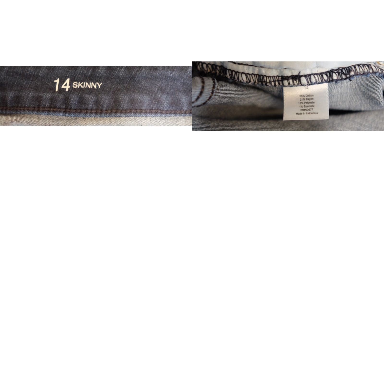 Vintage a.n.a. Jeans Skinny Blue Dark Wash Distressed Mid-Rise Womens 14 Blue Jeans Slimming Distressed 90s Fall Womens Size 36" / US 14 / IT 50 - 9 Thumbnail