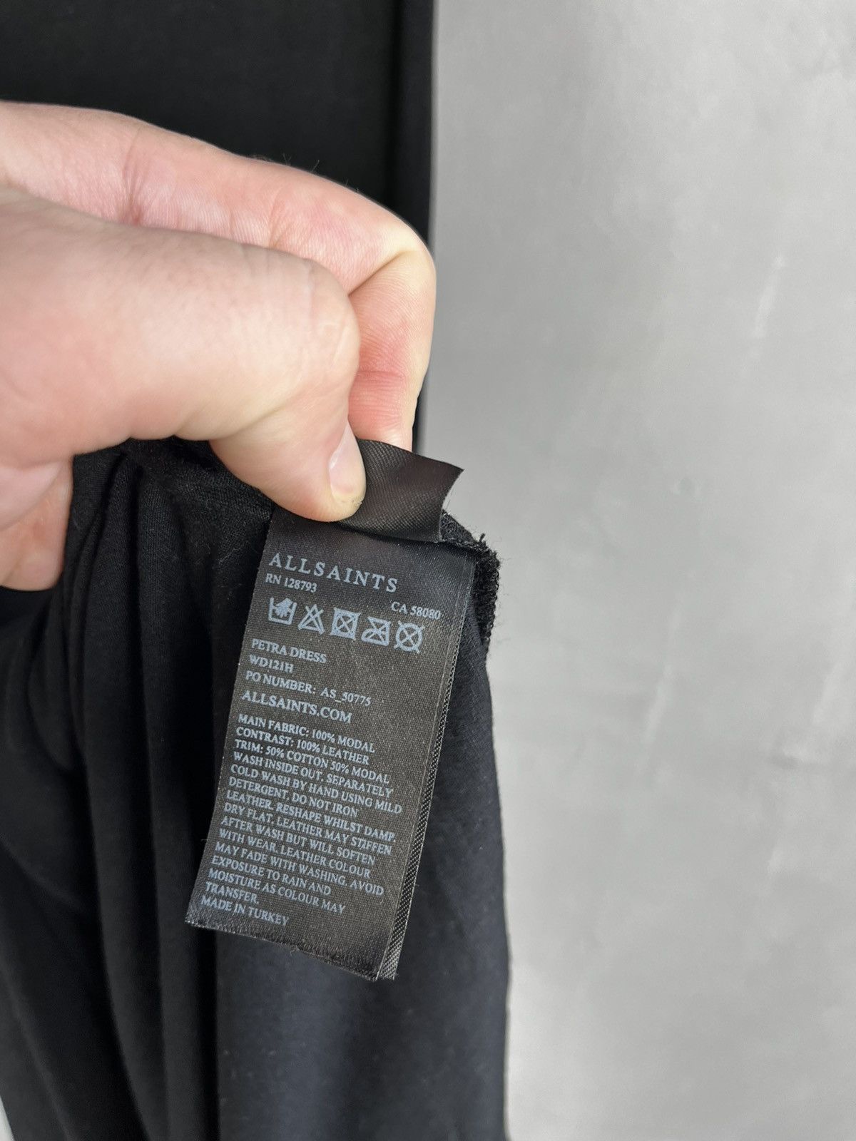 Allsaints All Saints Dress Knee Length Size Small Hi-Low Faux Leather Size S / US 4 / IT 40 - 10 Thumbnail