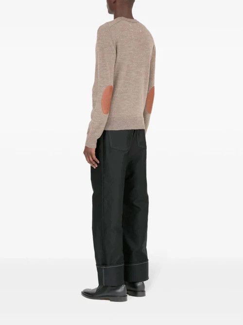 Maison Margiela o1s22i1n1024 Contrast Patch Pullover Sweater in Brown Size US XL / EU 56 / 4 - 5 Thumbnail
