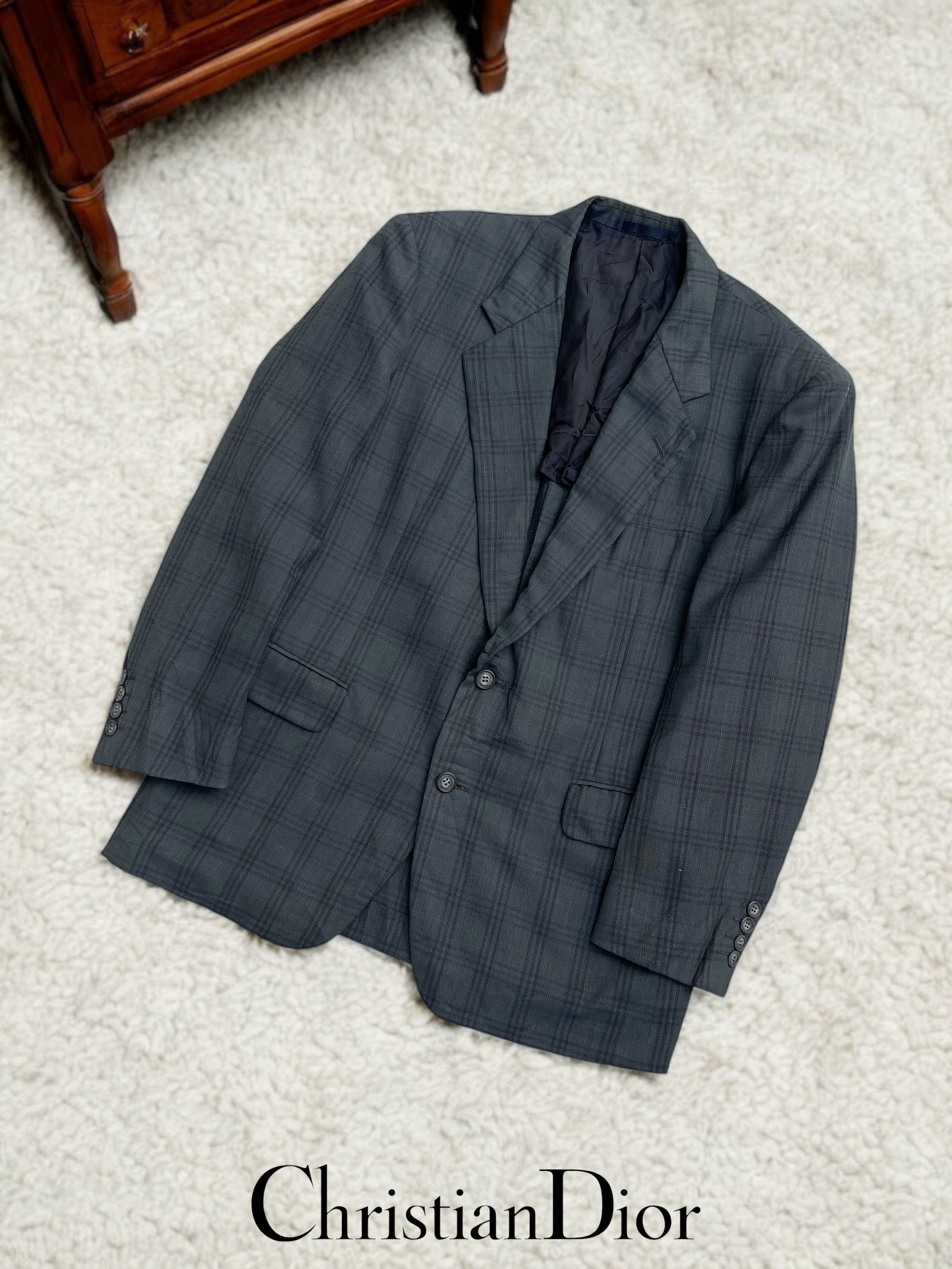 Christian Dior Monsieur 🔥Vintage Christian Dior Men's Plaid Single Breasted Blazer Size US M / EU 48-50 / 2 - 1 Thumbnail