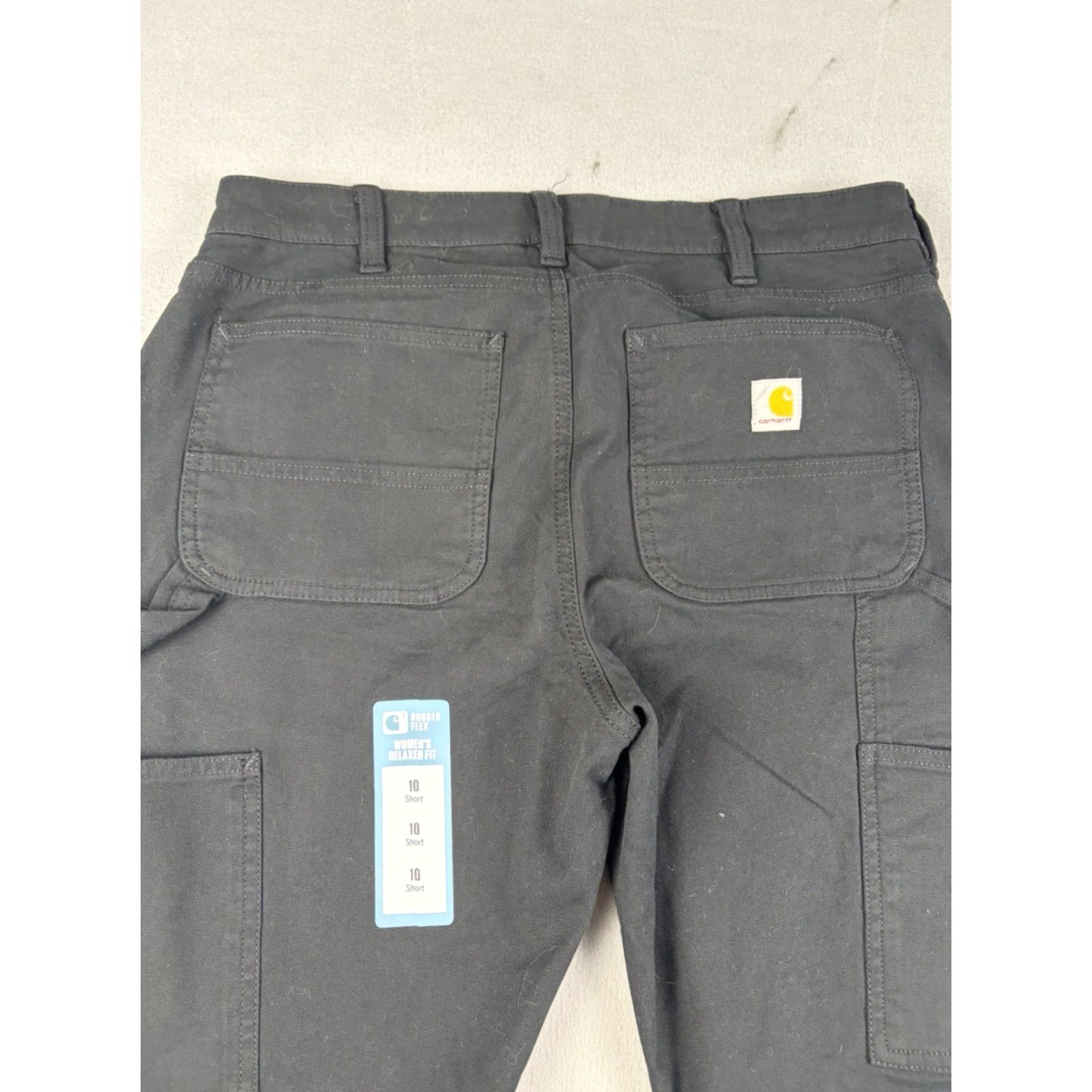 Carhartt Carhartt Womens Pants Relaxed Fit Black 10 Short Rugged Flex Workwear Twill Carpenter Pants Size 32" / US 10 / IT 46 - 4 Thumbnail