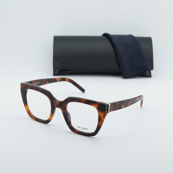 Saint Laurent Paris Saint Laurent SL M143 OPT 003 Eyeglasses Havana 51mm Square Size ONE SIZE - 1 Thumbnail