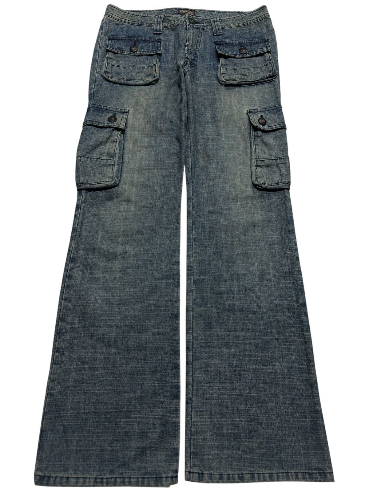 💥FLARE💥90s JAPANESE RARE BUSHPANTS CARGO BELL BOTTOM JEANS