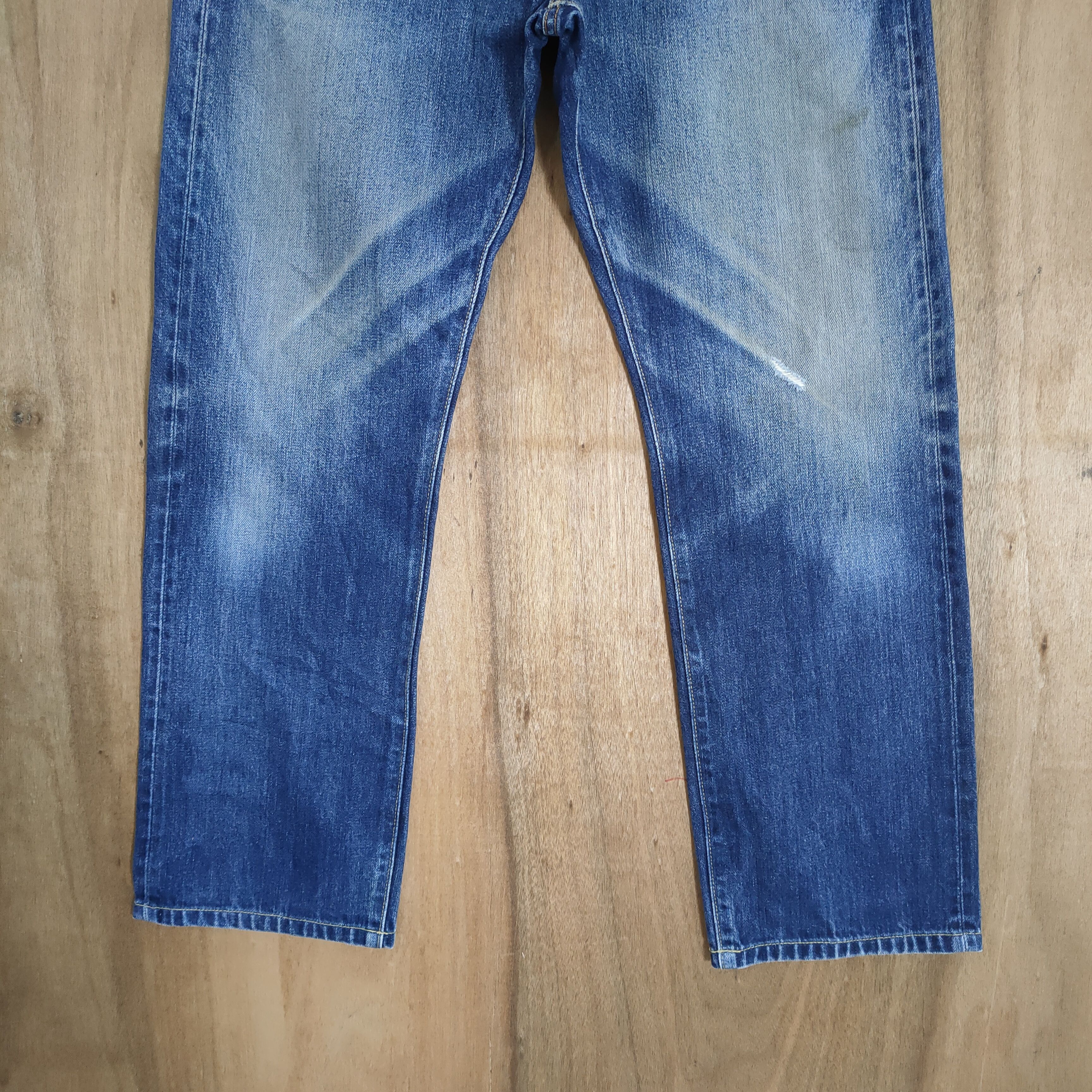 Japanese Brand VINTAGE JAPANESE SELVEDGE FADED MUD WASH JEANS PANTS Size US 33 - 3 Thumbnail