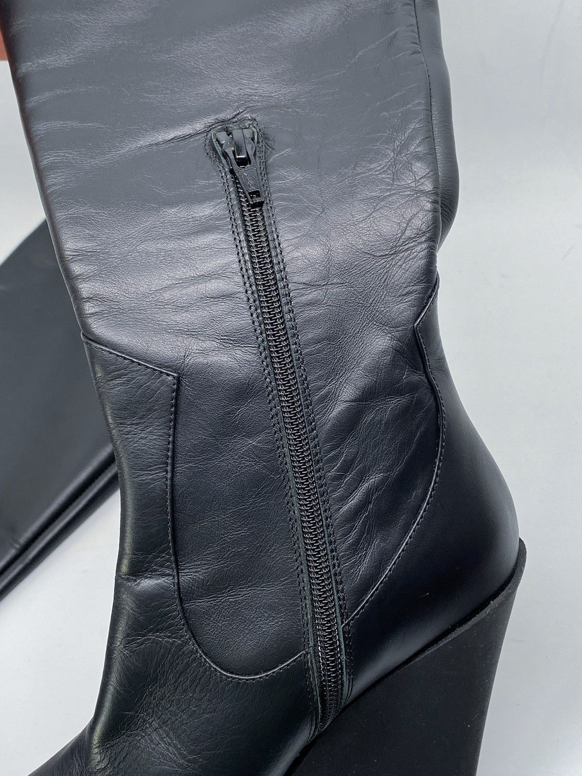 GIA BORGHINI Gia Borghini Texan Leather Platform Knee-High Boots size 37 Size US 7 / IT 37 - 10 Thumbnail