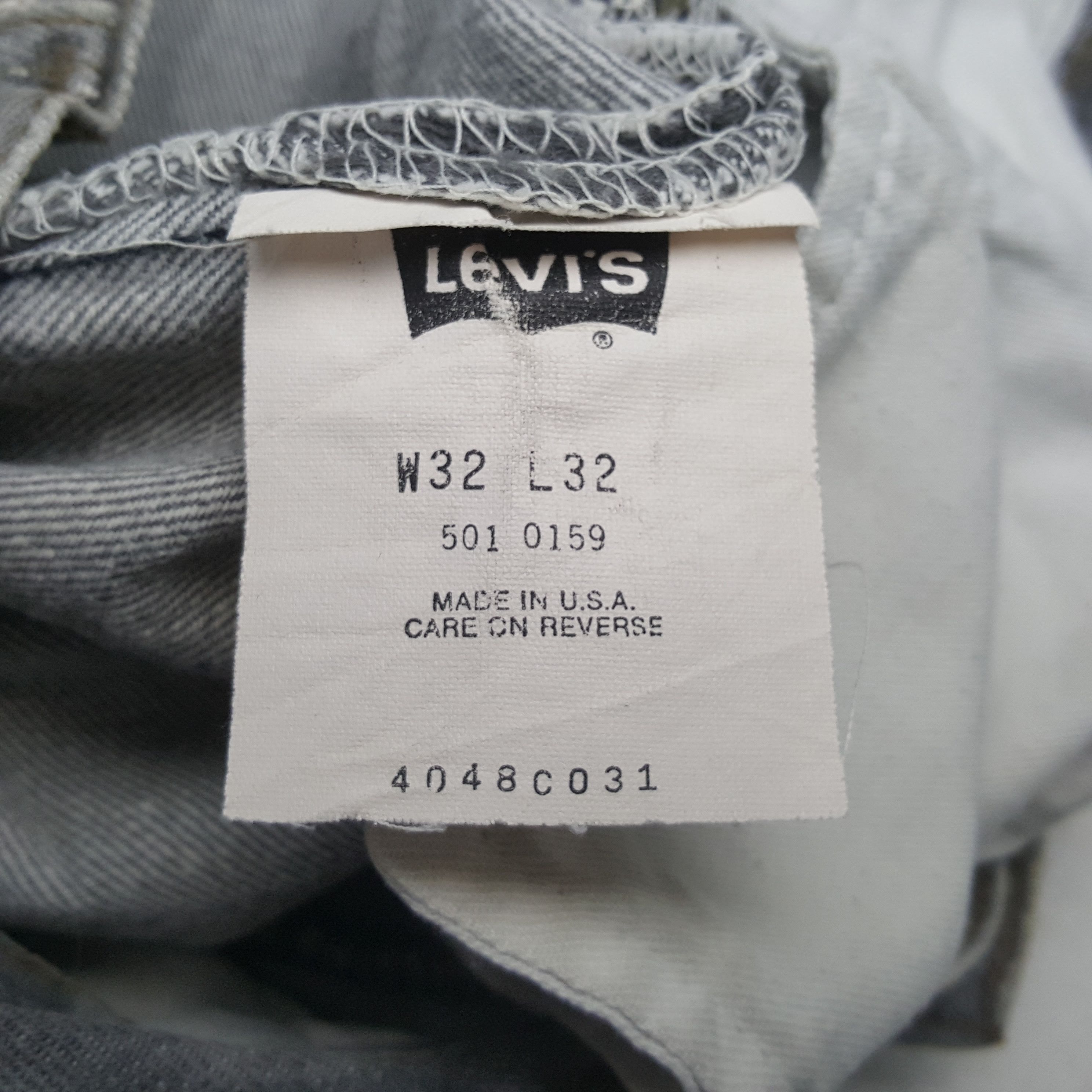 Levi's Vintage 90's Levis 501 Faded Gray Denim Jeans RR10 Size US 30 / EU 46 - 13 Thumbnail