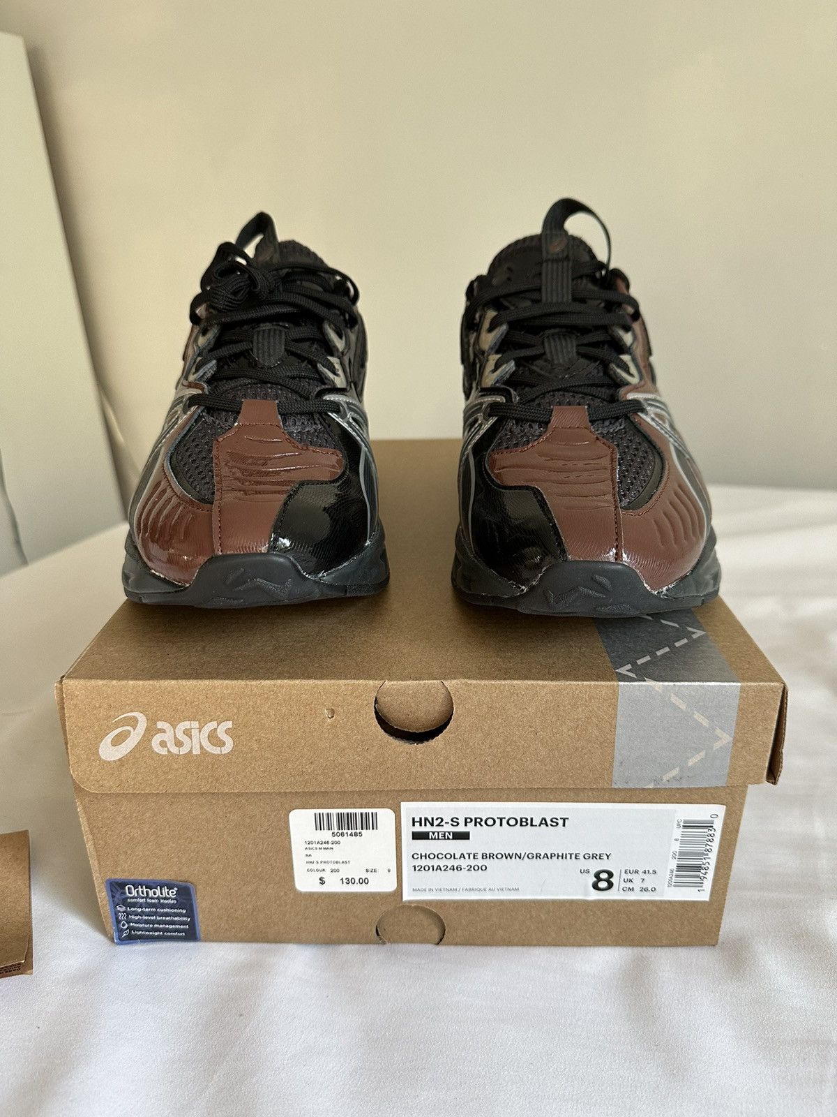 Asics × Kiko Kostadinov ASICS HN2-S Protoblast Chocolate Brown Graphite Grey Size US 8 / EU 41 - 4 Thumbnail