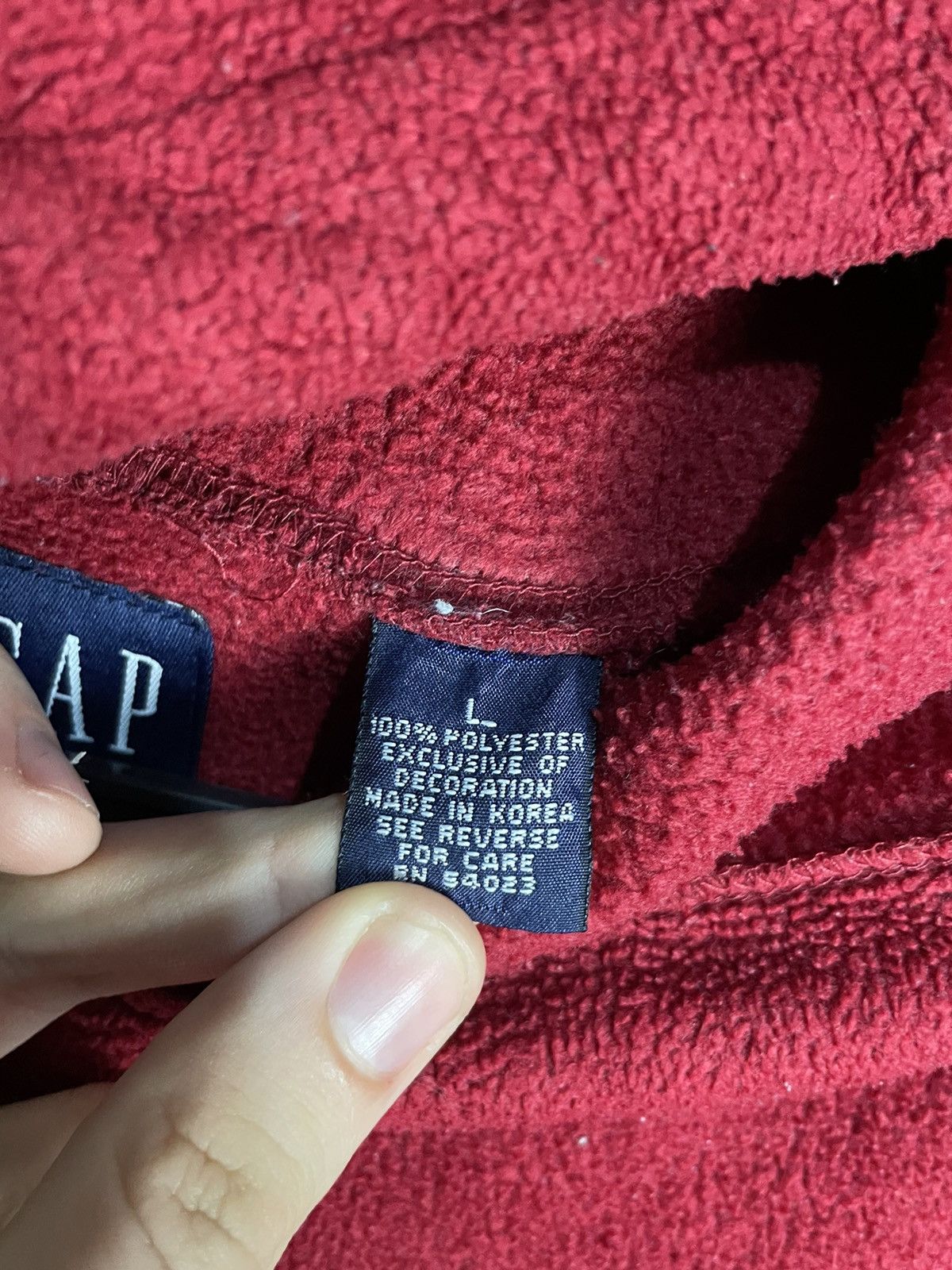 Gap Vintage Gap Fleece Hoodie Size US L / EU 52-54 / 3 - 5 Thumbnail