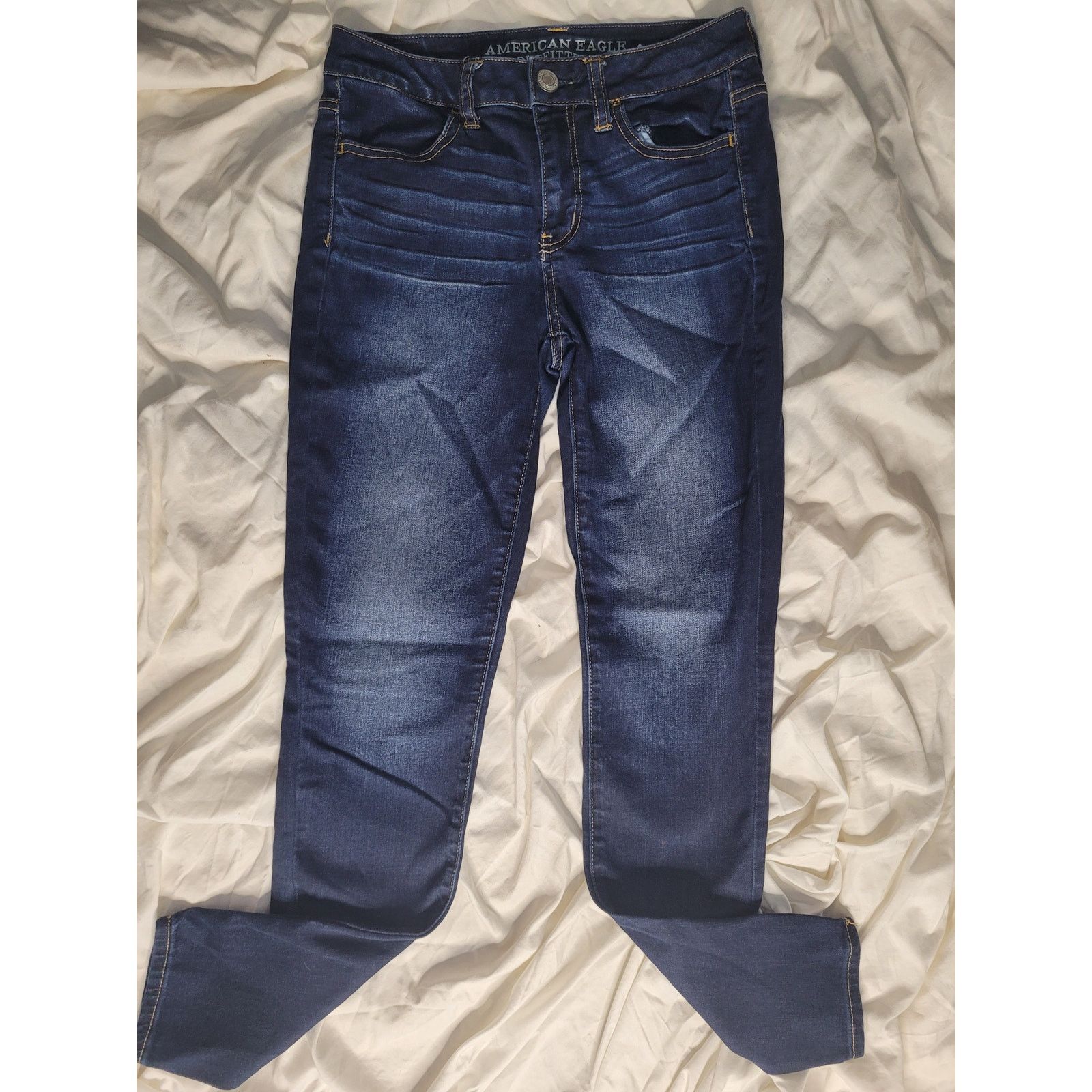 American Eagle Outfitters American Eagle Jeggings Denim High Rise Super Stretc 28W/27L Size 27" / US 4 / IT 40 - 4 Thumbnail
