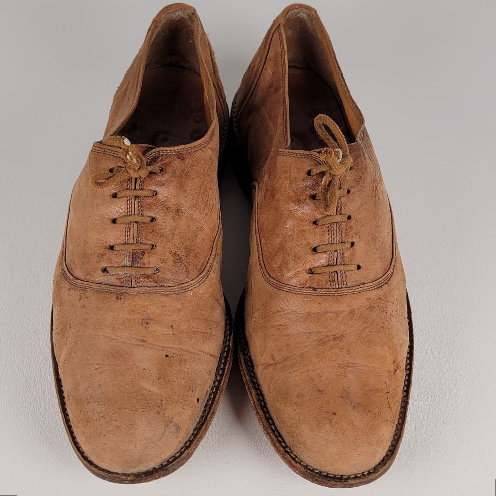 Vintage VINTAGE Wilkes Bashford Men's Dress Shoes Oxford Brown 8D Leather Upper Leather Outsole Lace Up Italy Mens Size US 8 / EU 41 - 2 Thumbnail