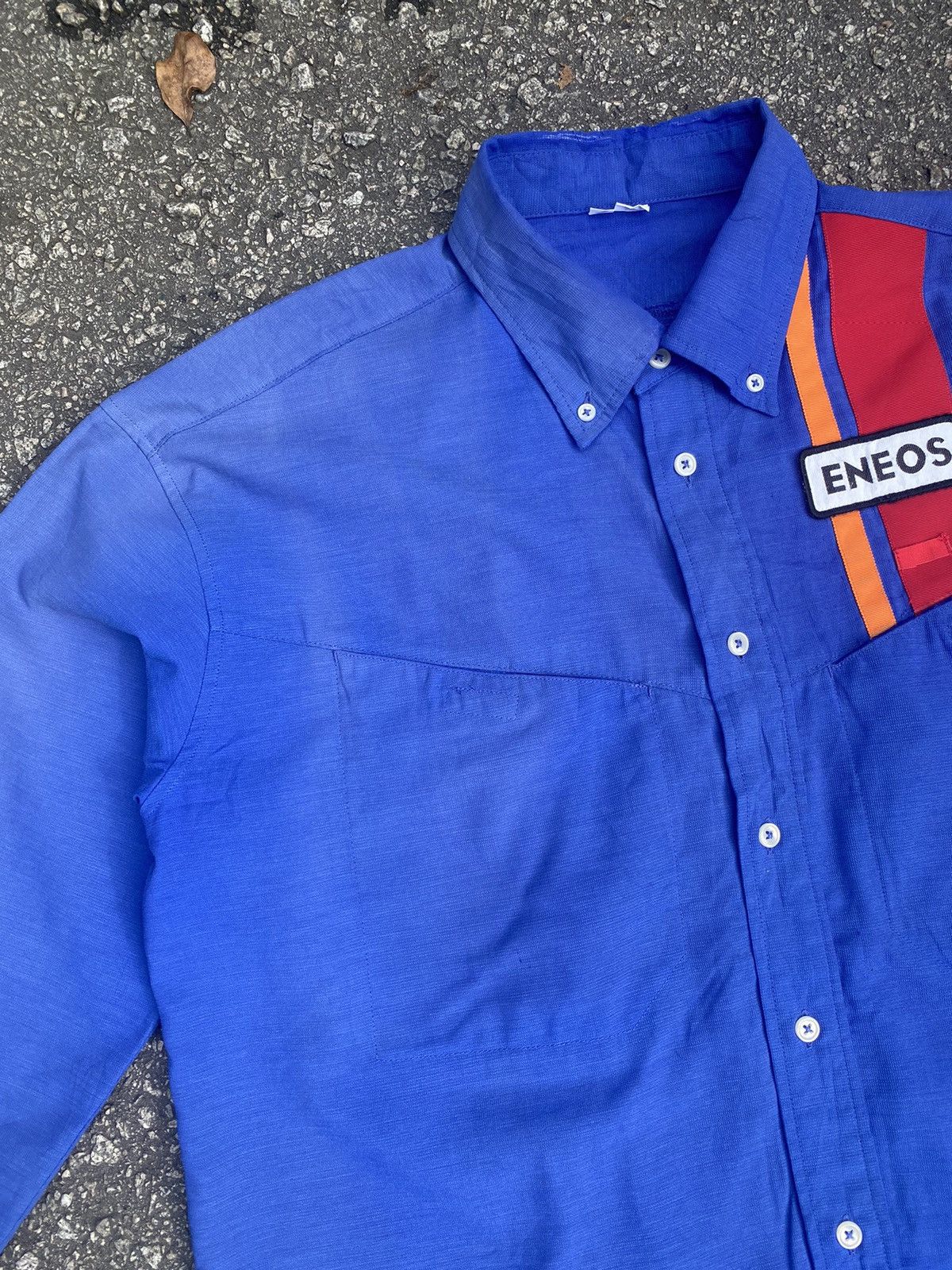 Japanese Brand × Vintage 🔥 Sunfaded 🔥 Vintage Eneos Long Sleeve Button Up Shirt Size US XL / EU 56 / 4 - 5 Thumbnail