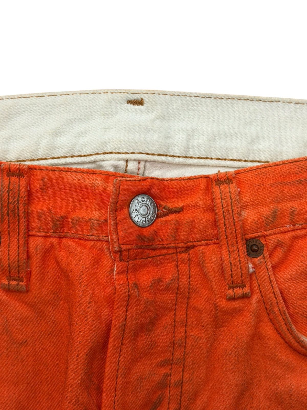Acne Studios Acne Studios 2003 Traffic Orange Relaxed Fit Jeans Size US 29 - 5 Thumbnail