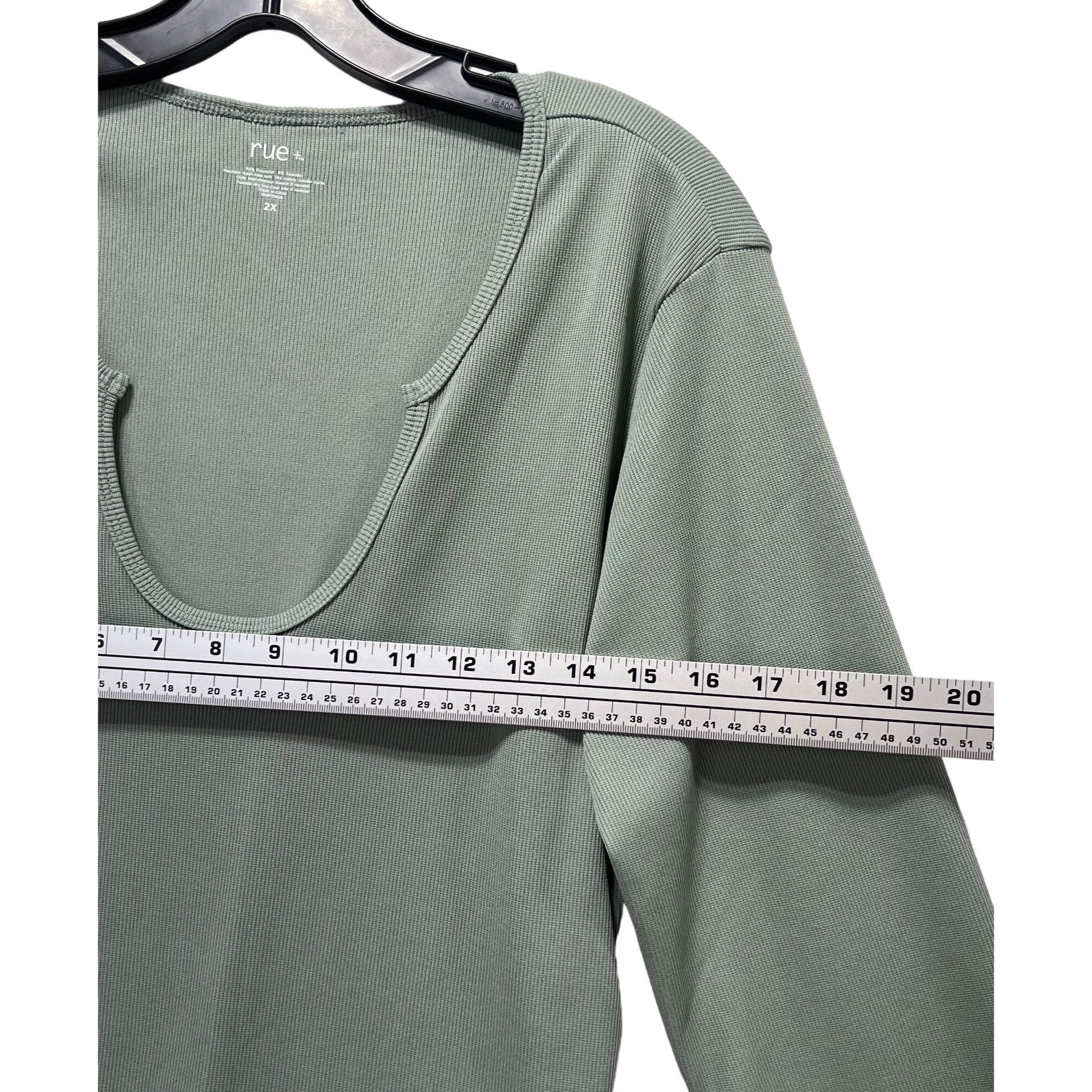 rue21 Rue + - Women's Long Sleeve Top - Olive Green - 2X Size XXL / US 16-18 / IT 52-54 - 3 Thumbnail