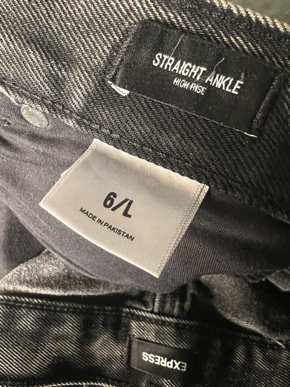 Express Straight ankle black jeans Size 28" / US 6 / IT 42 - 5 Thumbnail