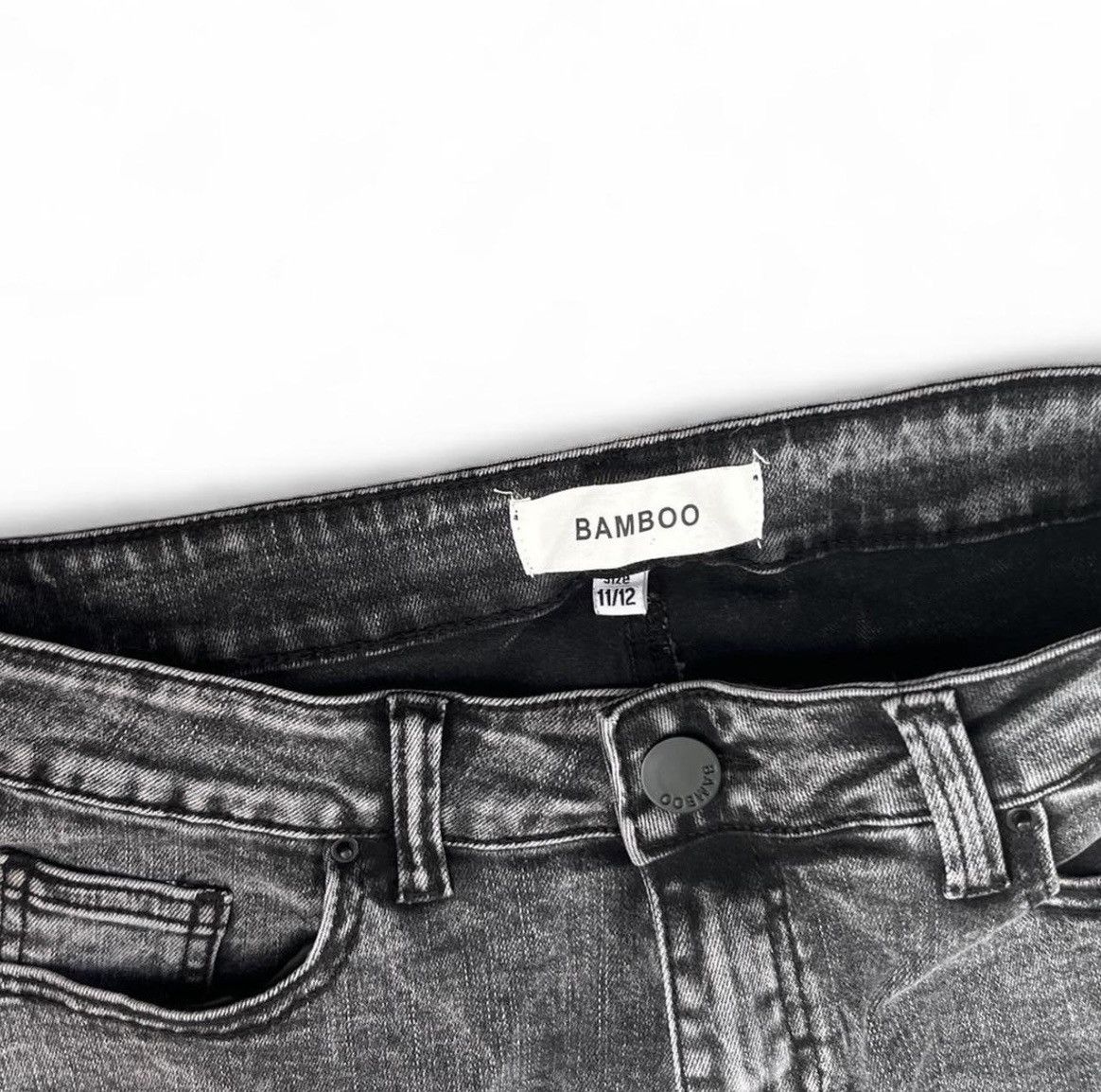 Other Y2K Bamboo Washed Black Slim Bootcut Jeans - Women's 11/12 Size 34" / US 12 / IT 48 - 4 Thumbnail